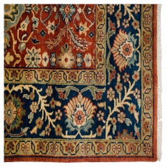 9x9 Ft Rust Navy Square Persian Style Hand Knotted Wool Rug ( MT - 24 )