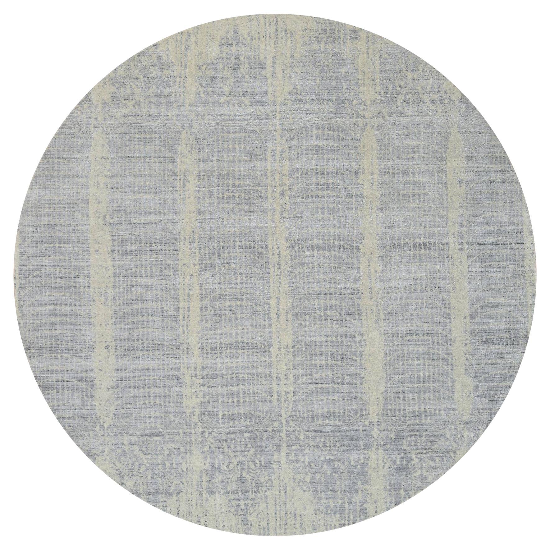 9
x9
 Grau Ton in Ton Transitional Erased Design Jacquard Hand Loomed Rug