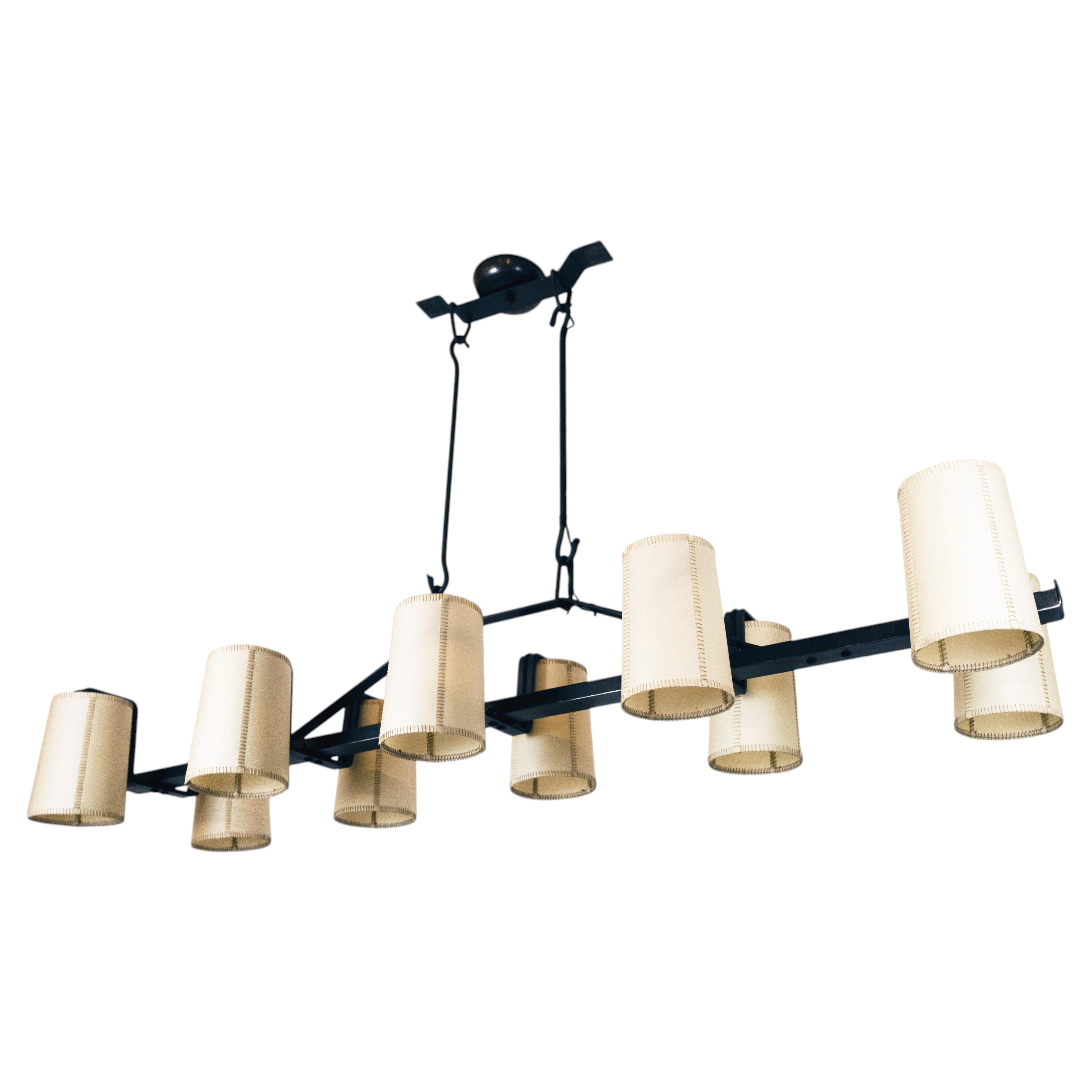 A 10-Light Zorn Chandelier by David Duncan Studio