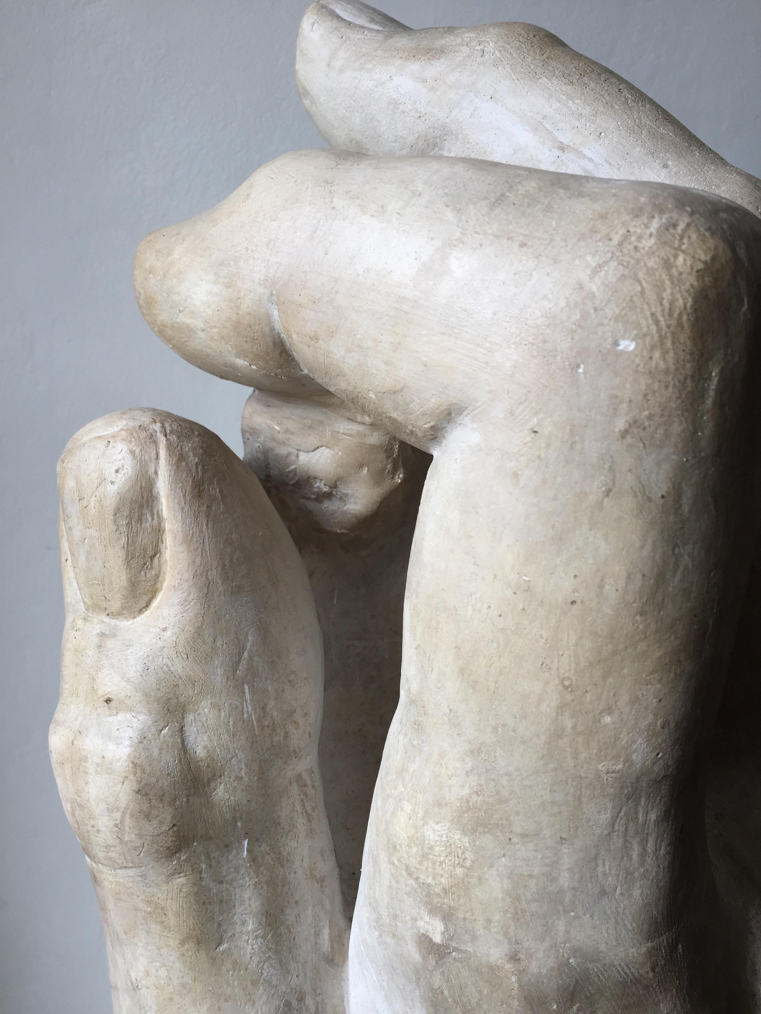 20th Century 1:1 Scale Plaster Right Hand of Michelangelo's David