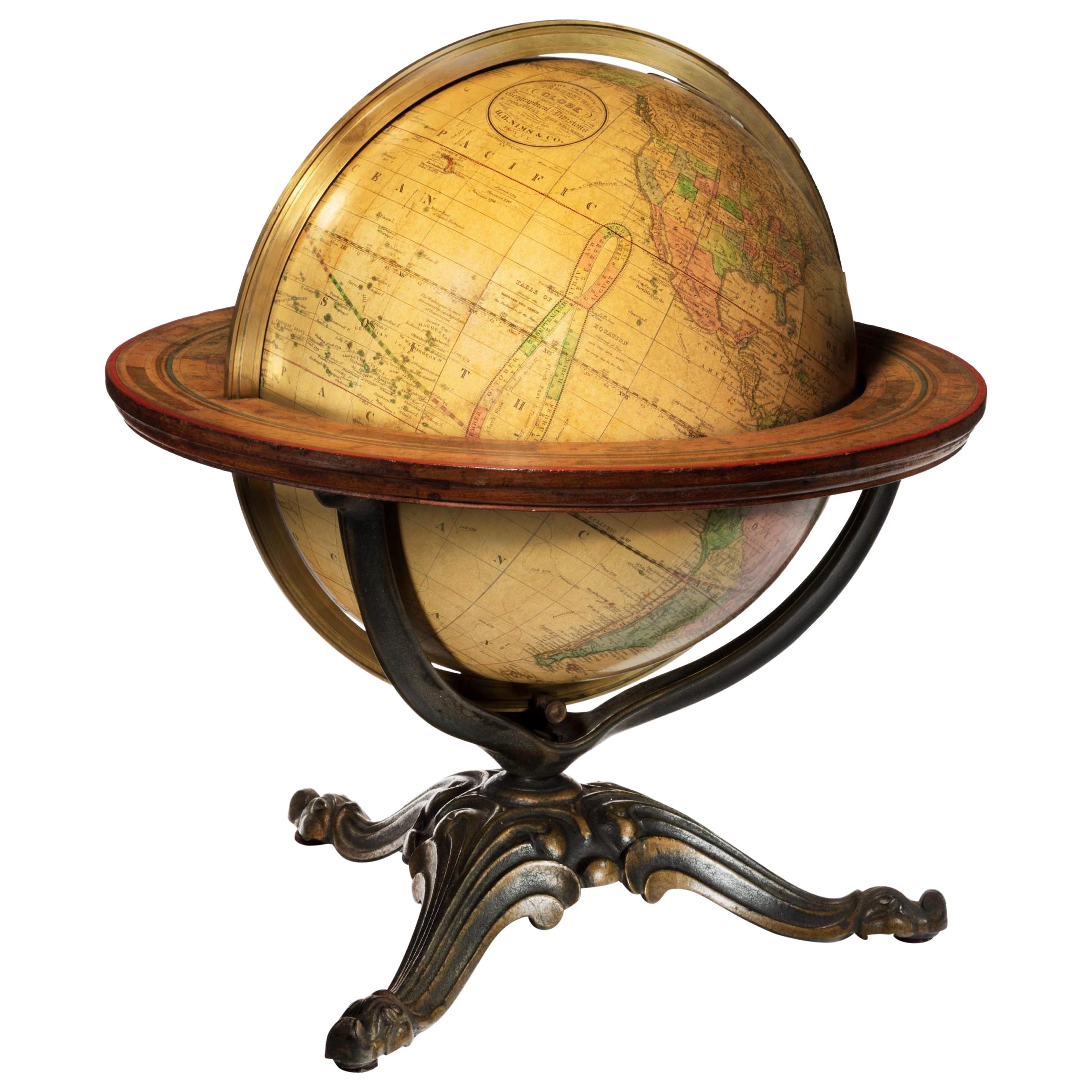 Franklin Terrestrial Table Globe by Nims & Co, New York