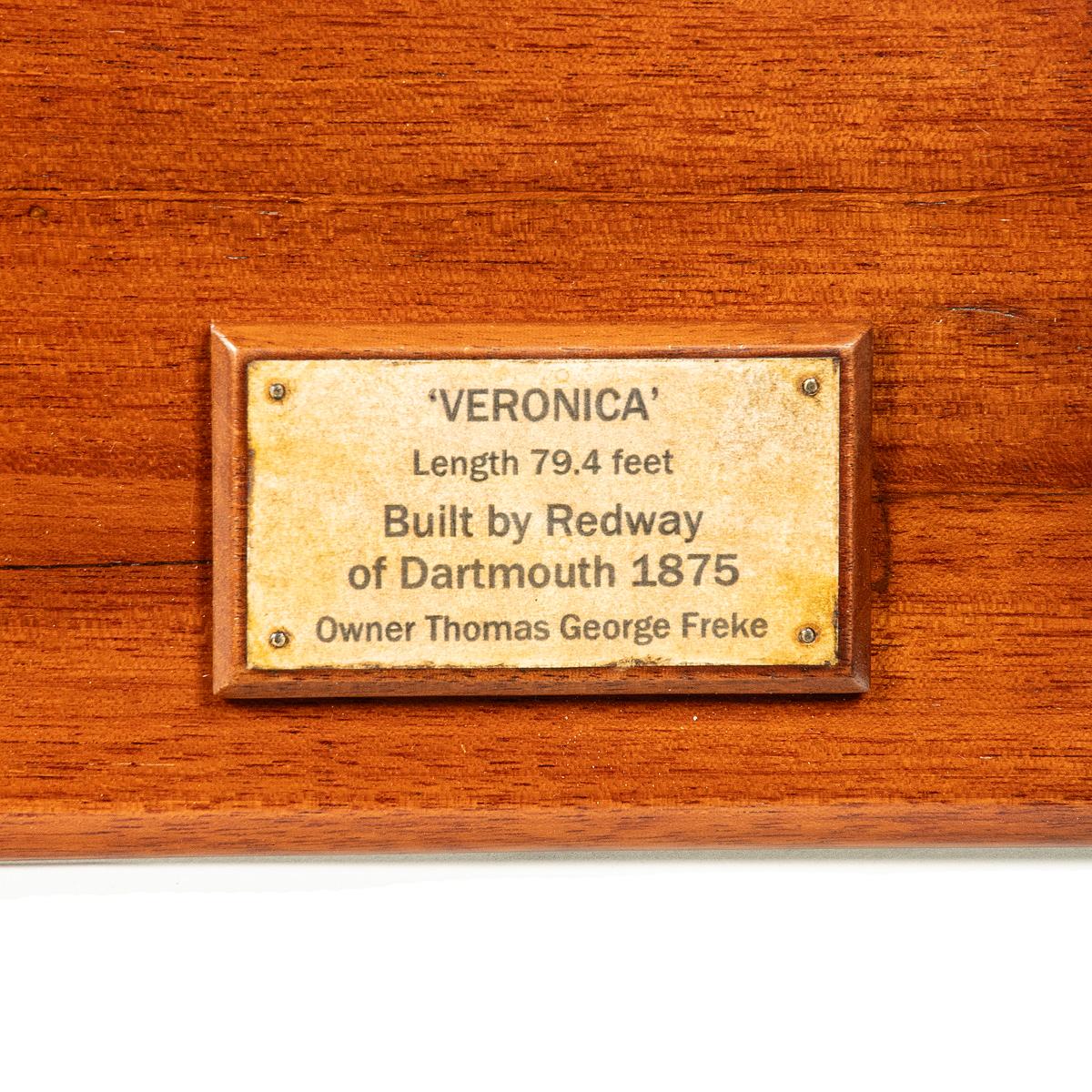 A 1:24 scale builder’s half-block model for the cutter yacht Veronica, built by  In Good Condition In Lymington, Hampshire