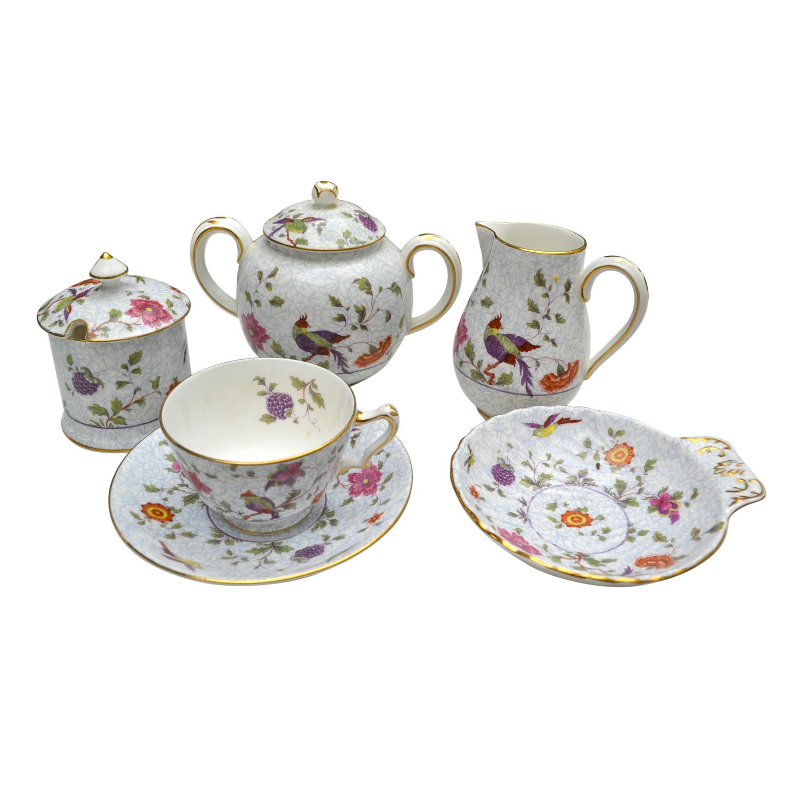 Mid-Century moderno Un set di 130 pezzi di porcellana Crown Staffordshire 