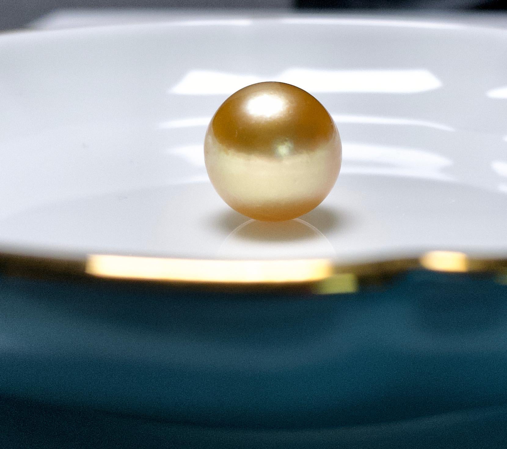 Contemporary Loose Golden Colour South Sea Pearl For Sale