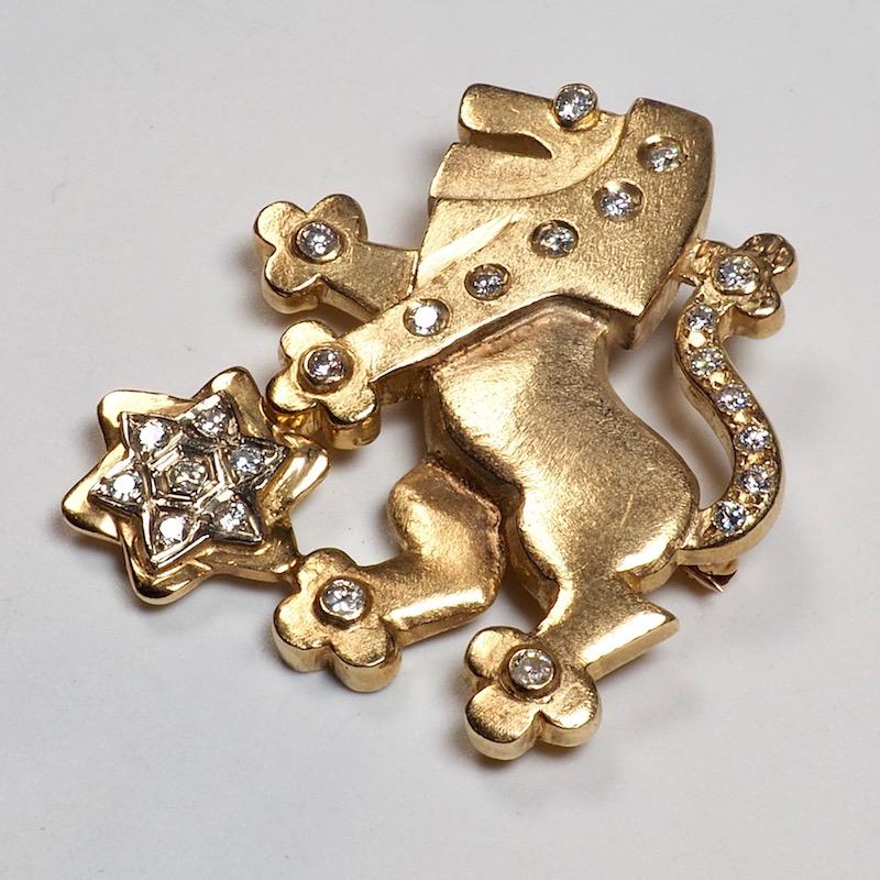 14k gold lion of judah pendant