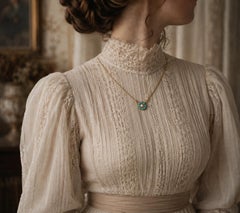 A 14K Rose Gold Mobe Pearl and Turquoise Pendant, circa 1900.