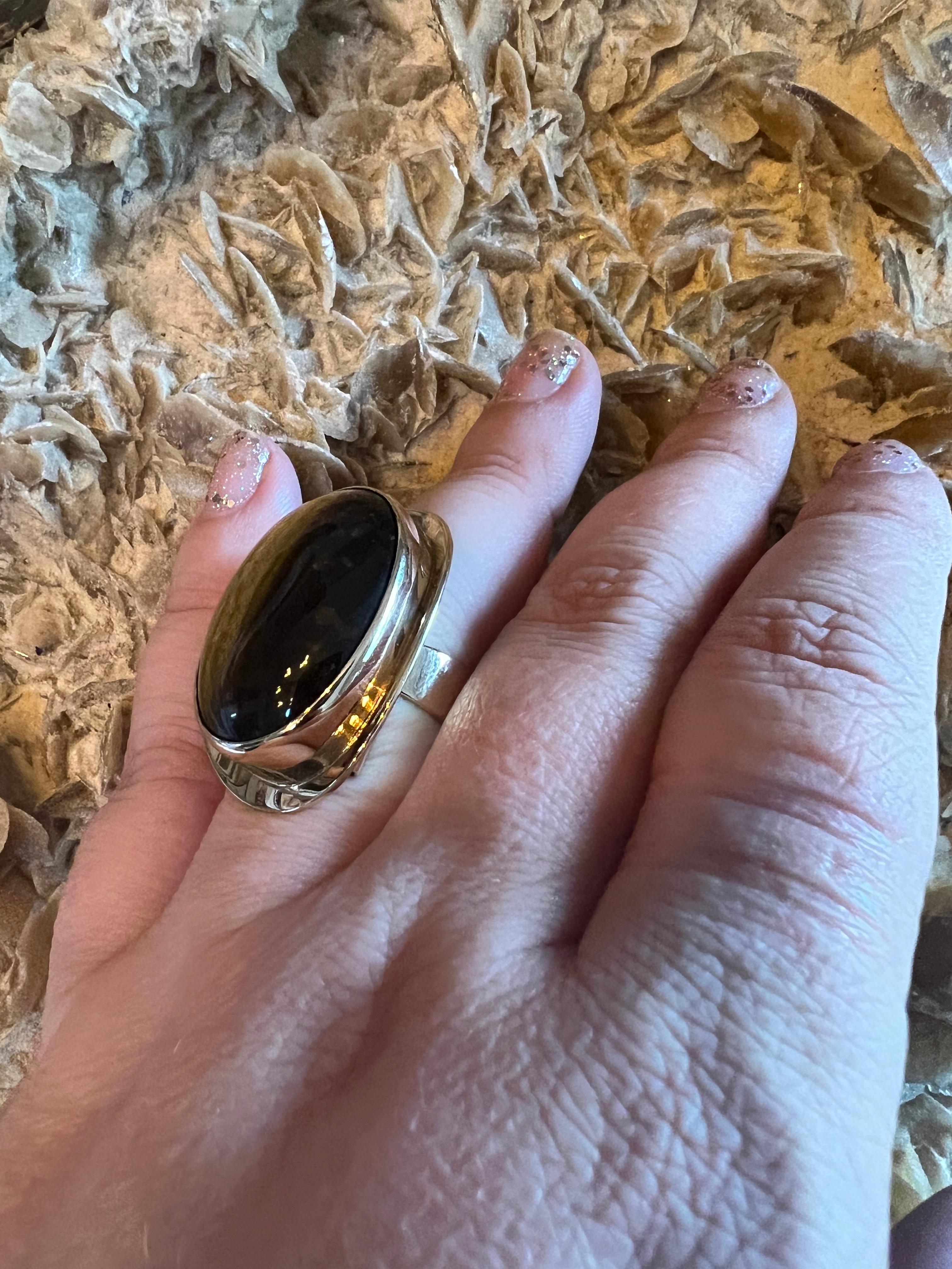 A 14k yellow gold and Tiger's Eye Quartz ring by Paul Erik Jensen For Sale 4