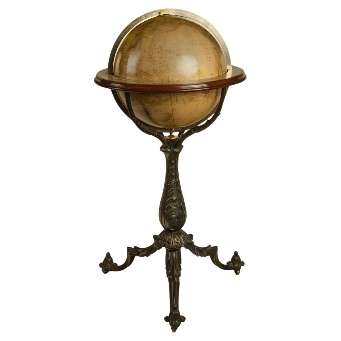 A 15-inch terrestrial floor globe by Nims & Co