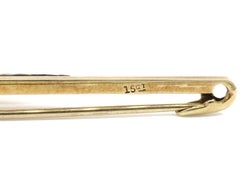 15 Kt Yellow Gold, Pearl and Multicolored Enamel Pheasant Tie Pin