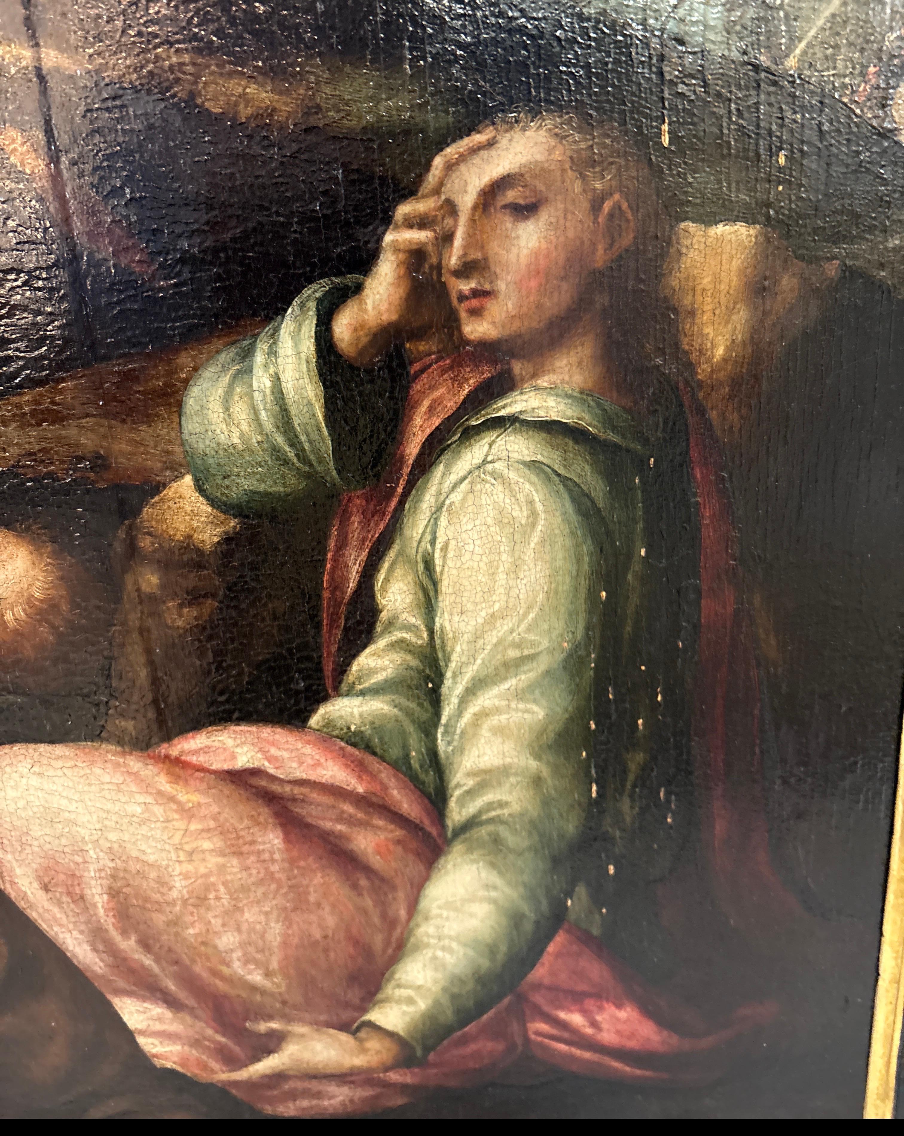 XVIIIe siècle et antérieur Peinture à l'huile du XVe siècle représentant l'agonie dans le jardin en vente