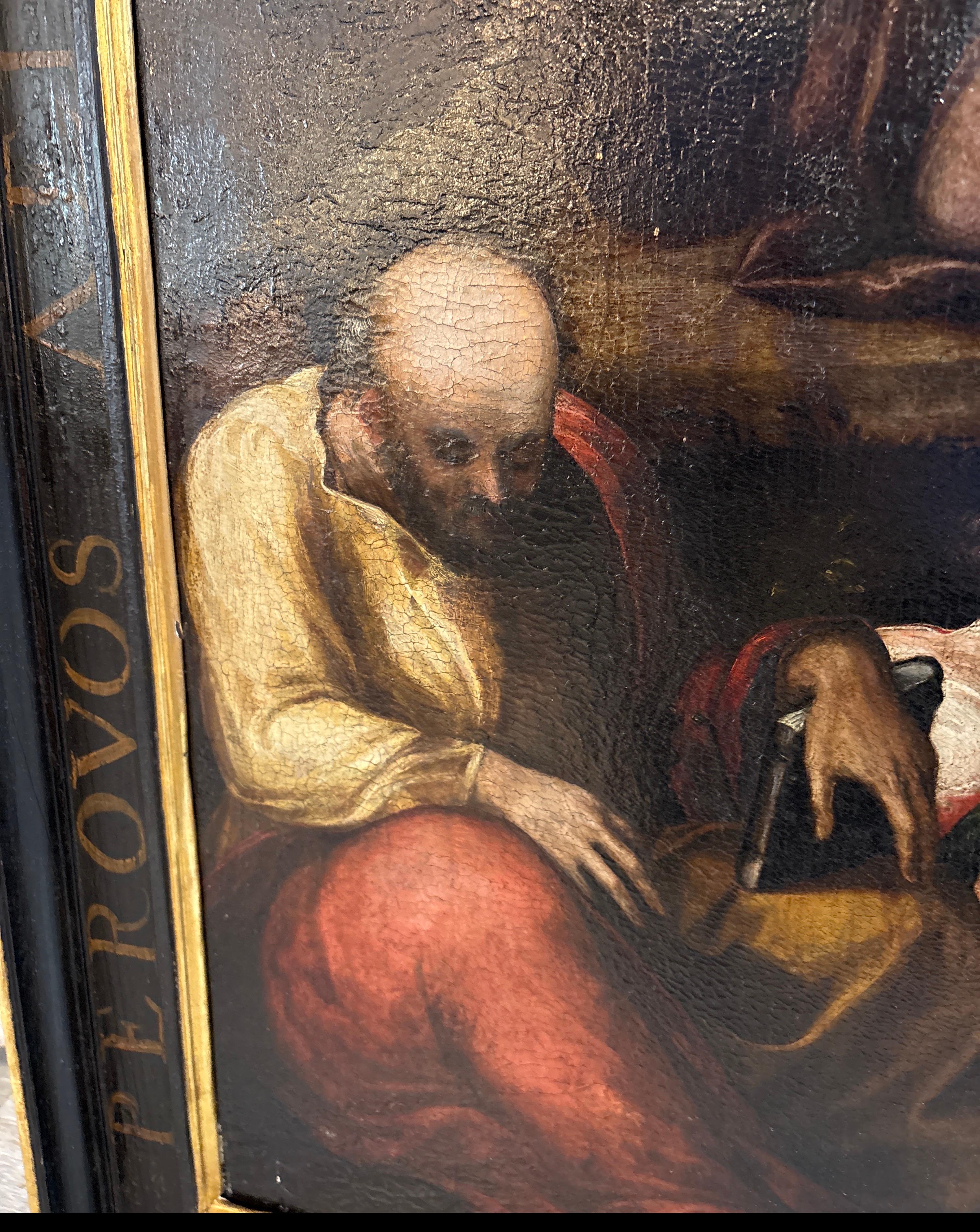 Toile Peinture à l'huile du XVe siècle représentant l'agonie dans le jardin en vente
