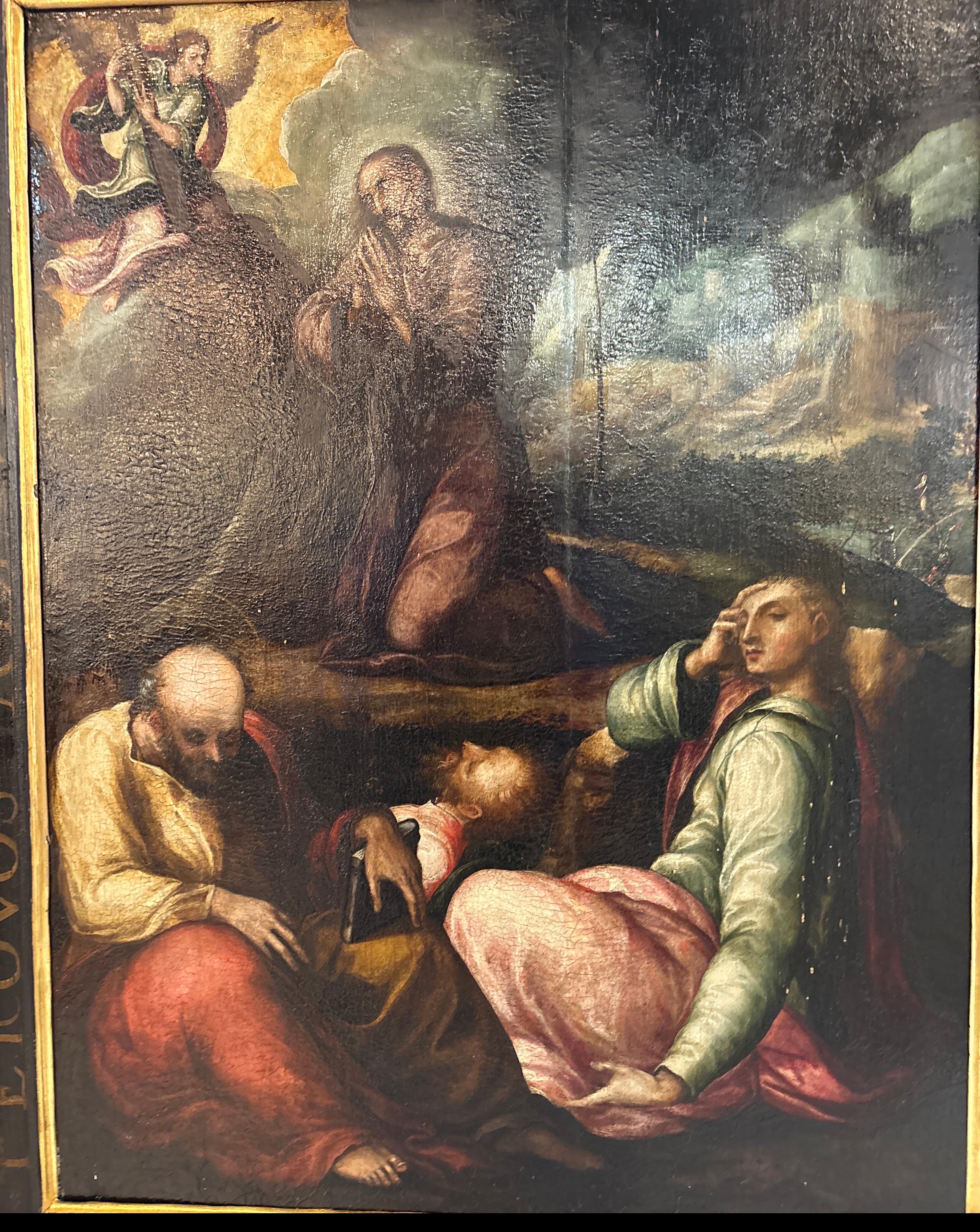 Peinture à l'huile du XVe siècle représentant l'agonie dans le jardin en vente 1