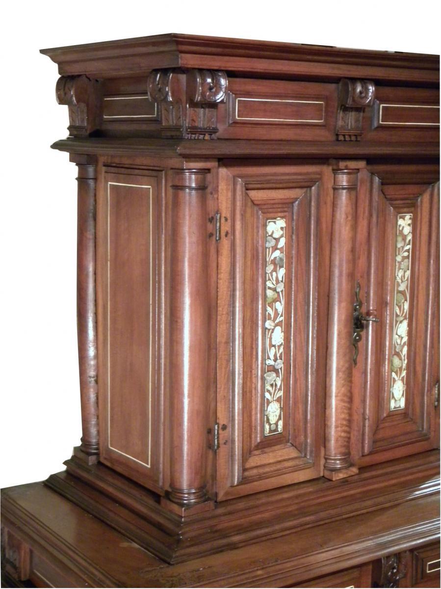 Hand-Carved A 16th Century Renaissance Cavred Walnut Buffet Loire Valley For Sale