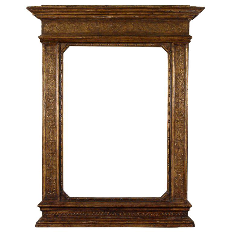 A 16th Century Style Renaissance Giltwood Frame, Florence Italy For Sale