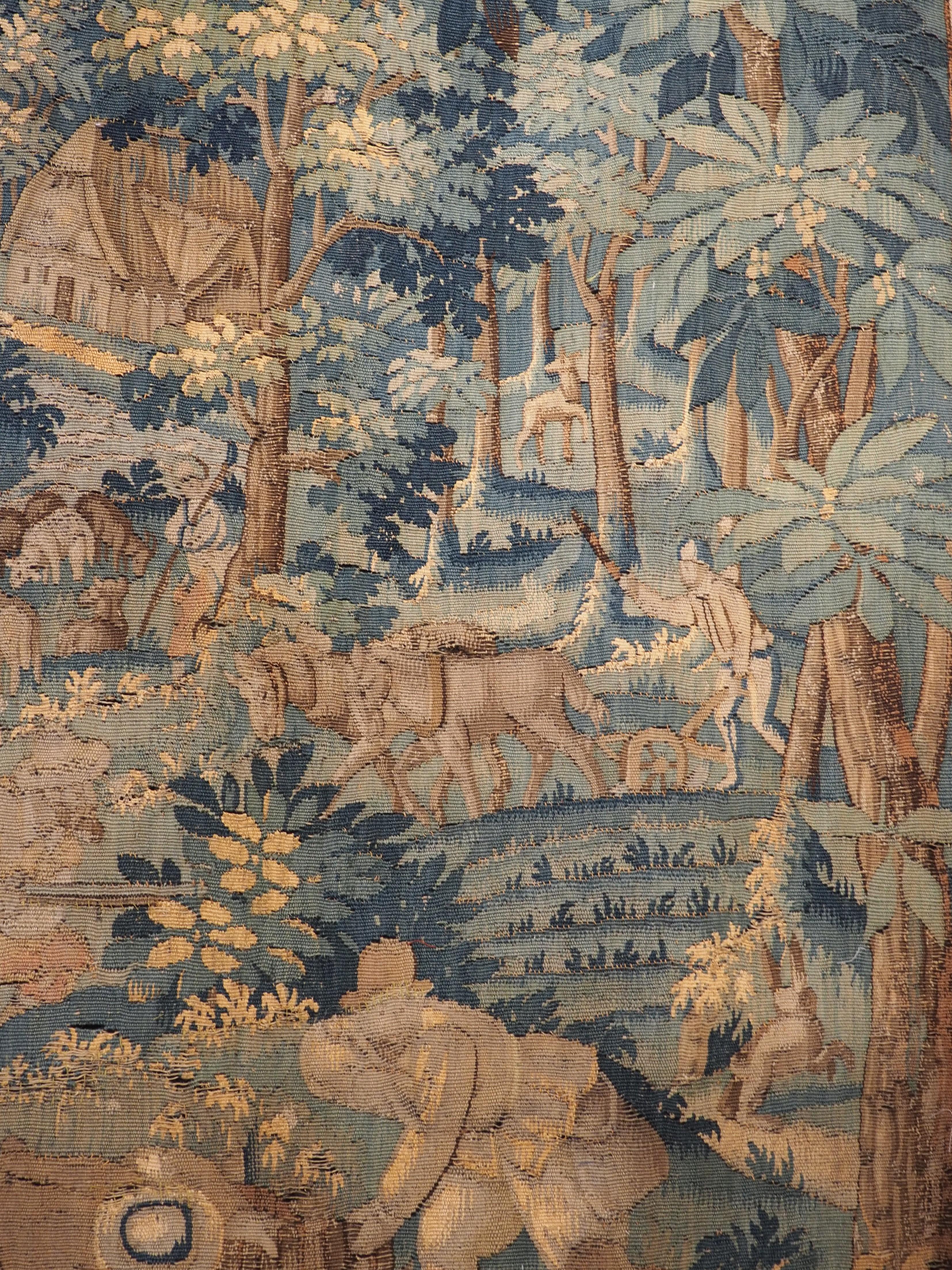 Textile 16th Century Verdure Landscape Tapestry from Flanders