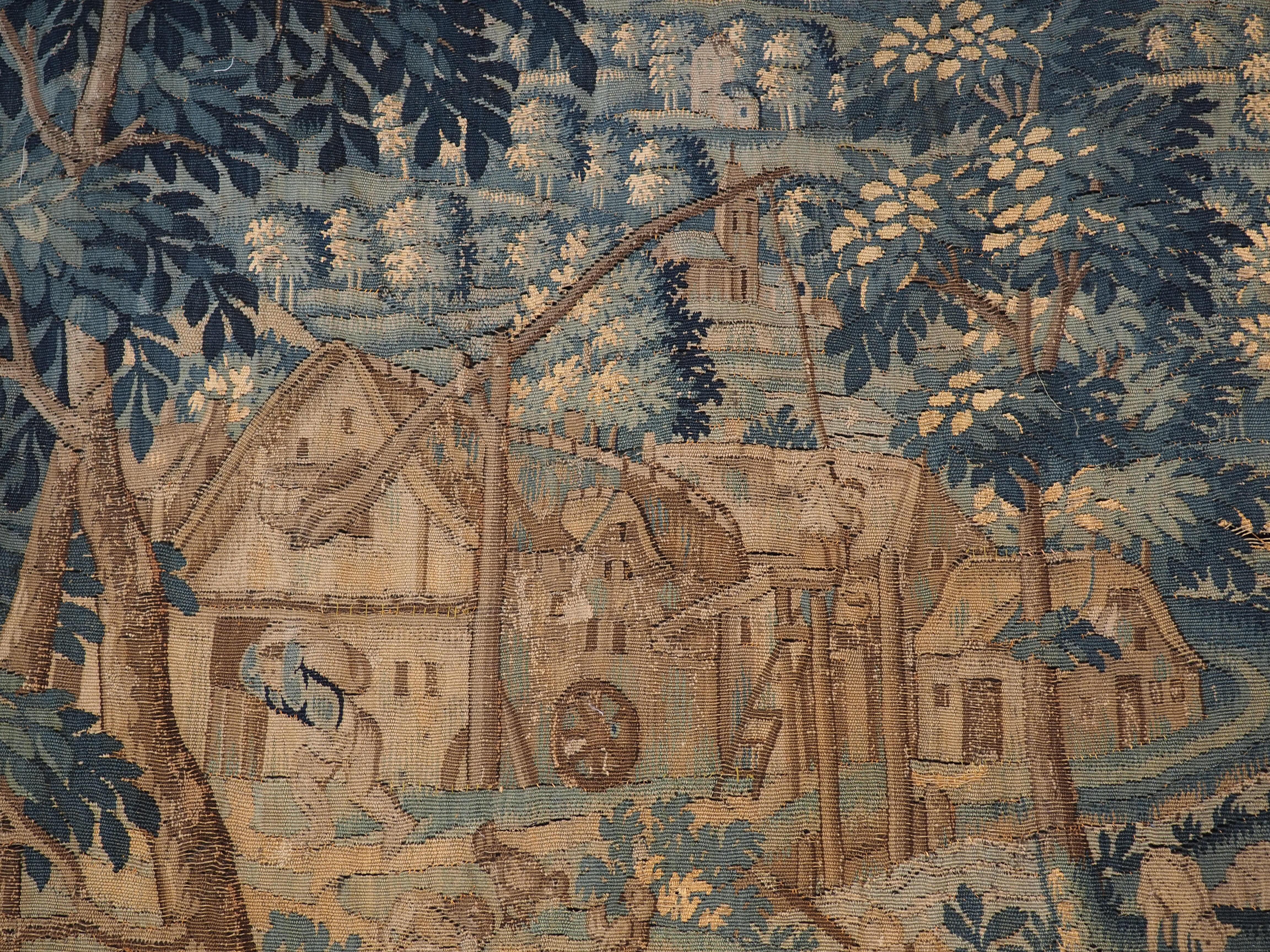 16th Century Verdure Landscape Tapestry from Flanders 2