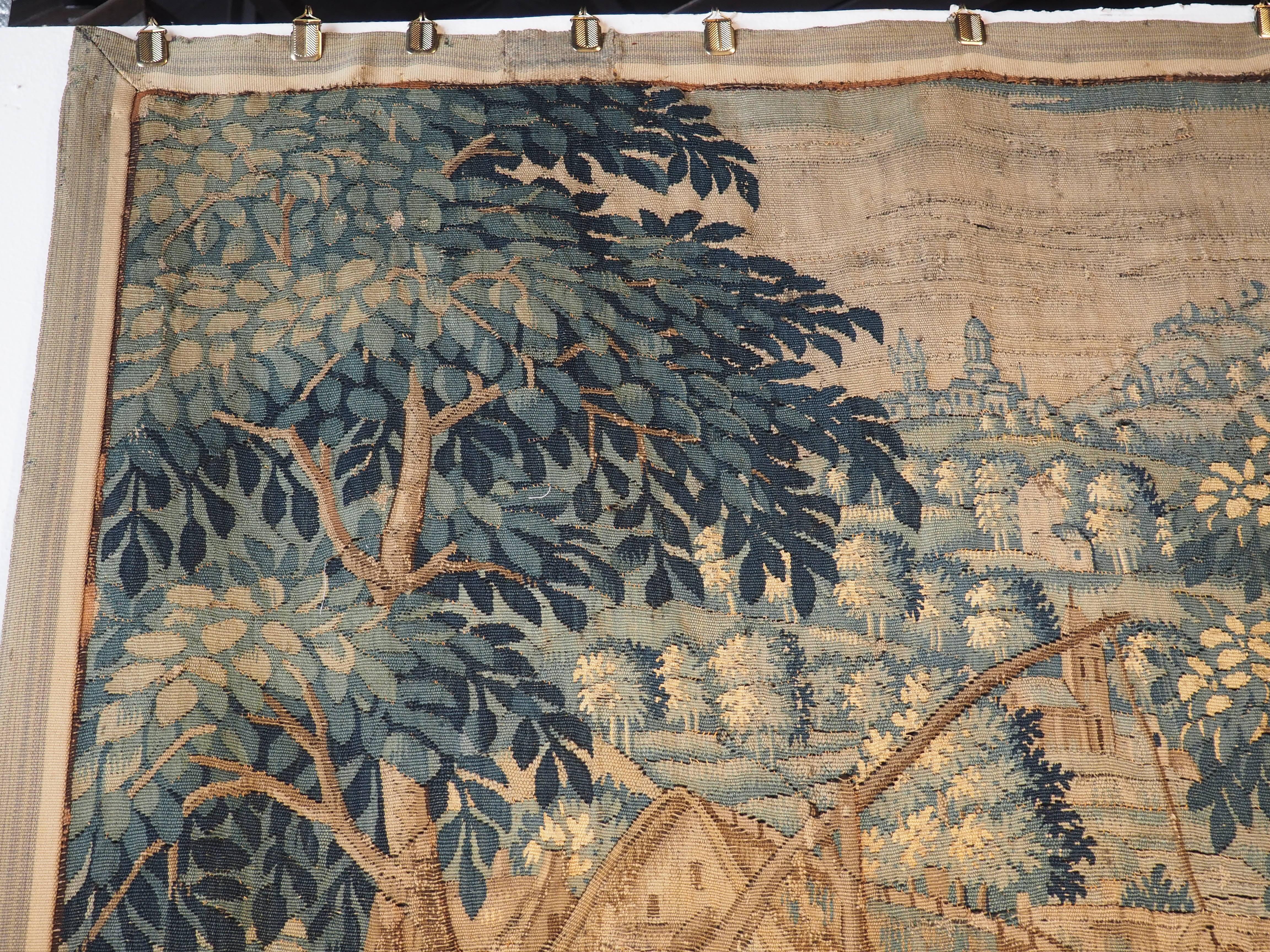 16th Century Verdure Landscape Tapestry from Flanders 4