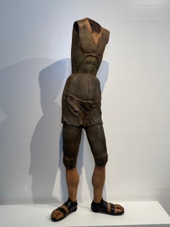 Statue polychromée en bois du 17ème siècle