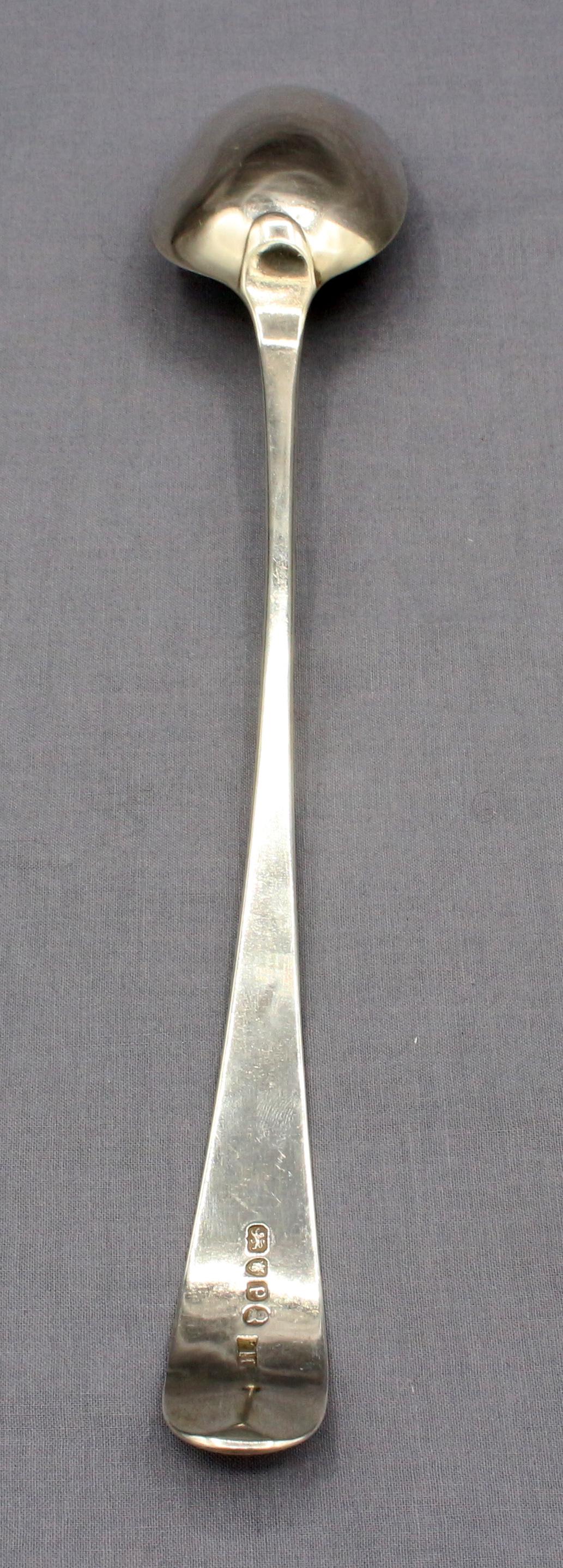 Empire A 1790 Sterling Basting Spoon in Old English Pattern by Thomas Liddiard For Sale