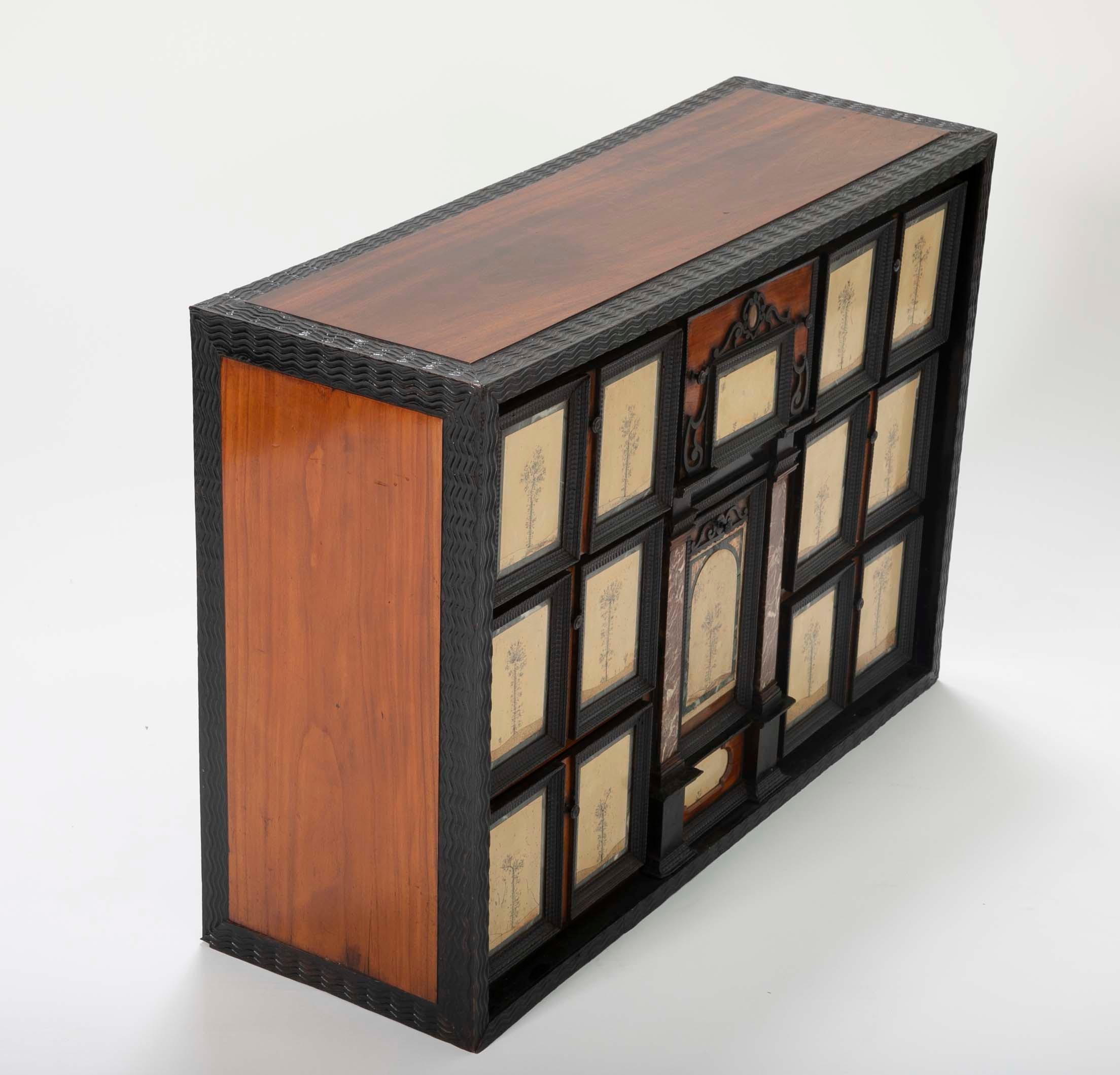 19th Century Vargueno with Dendritic Limestone Pietra Dura Panels 3