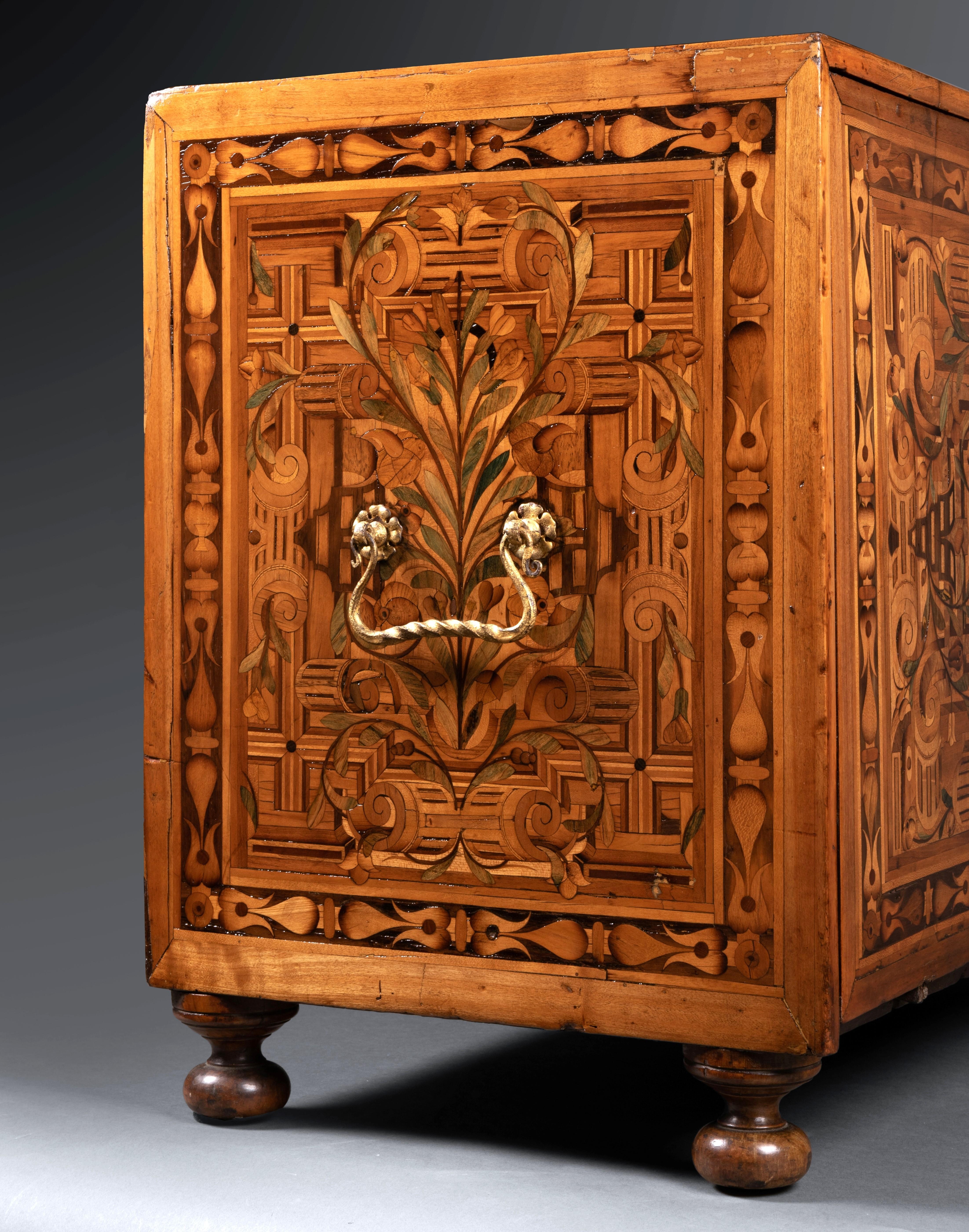 17th Century Augsburg Marquetry Collector's Cabinet 3