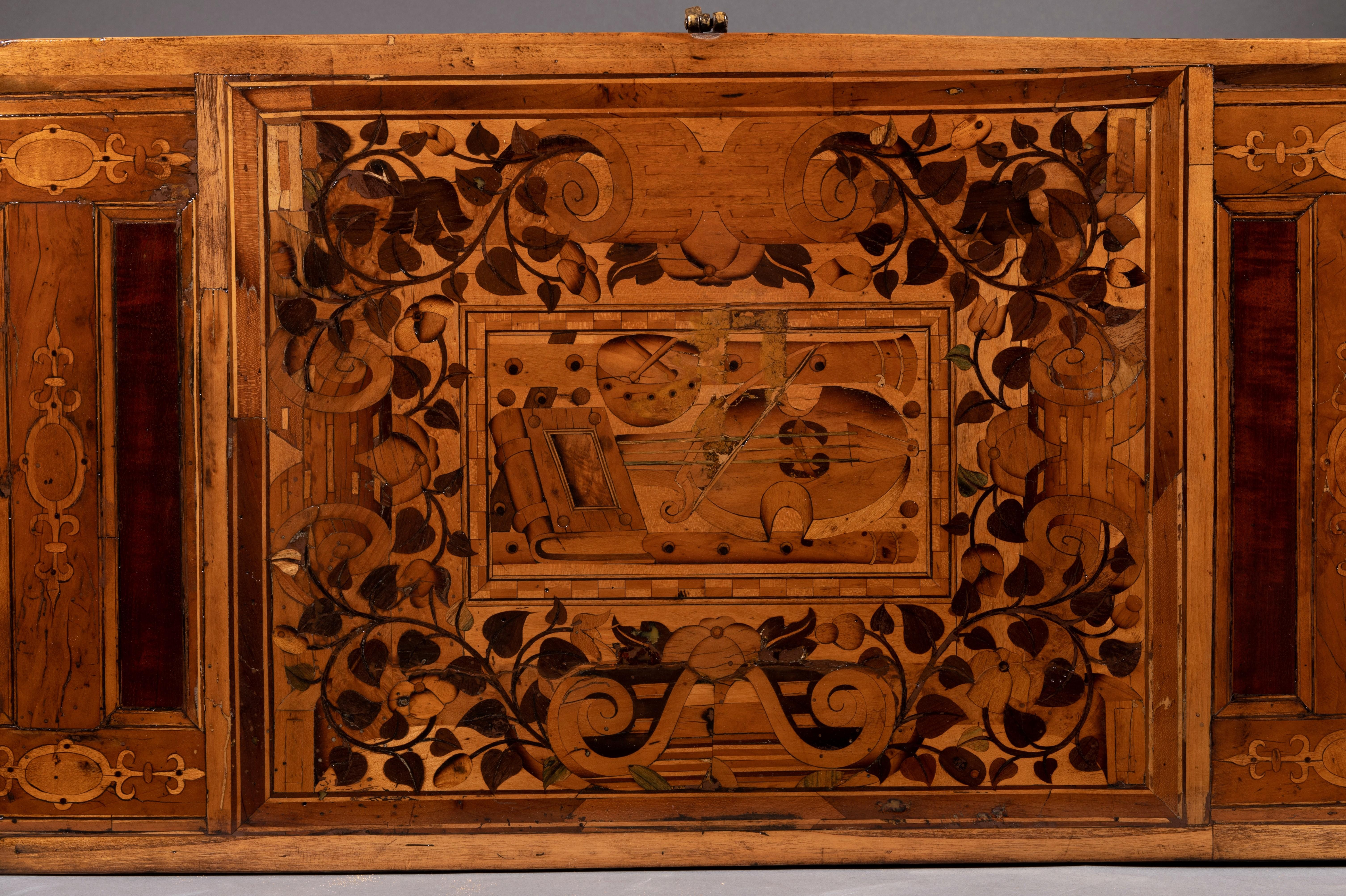 17th Century Augsburg Marquetry Collector's Cabinet 4