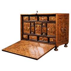 17th Century Augsburg Marquetry Collector's Cabinet