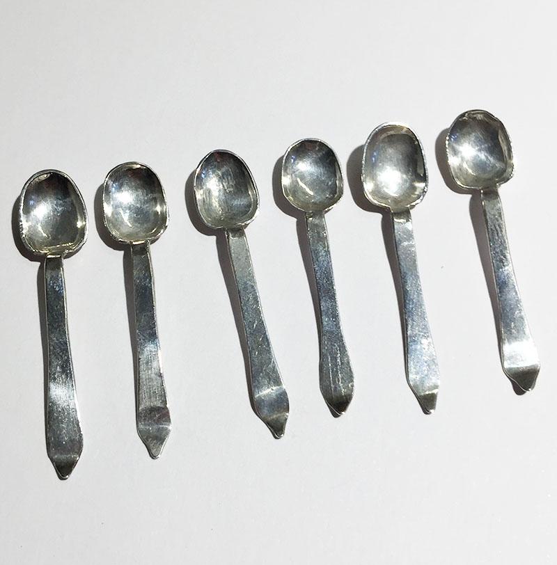 17th Century Dutch Miniature Dollhouse Silver Spoon Rack, 1693 4