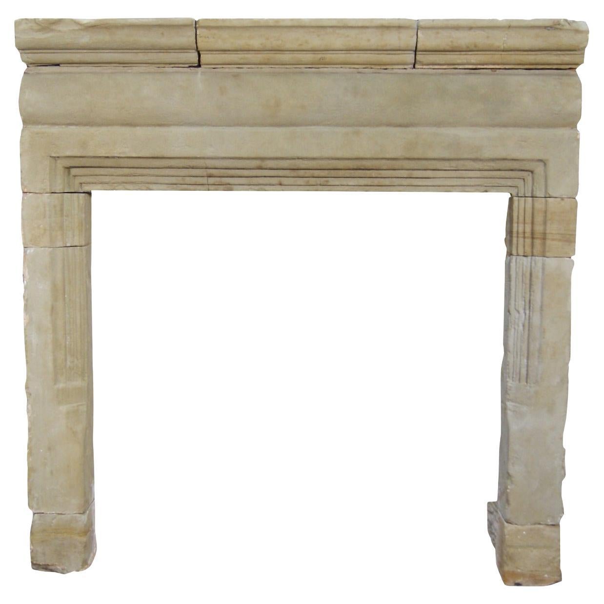 17th Century English Stone Fire Mantel For Sale