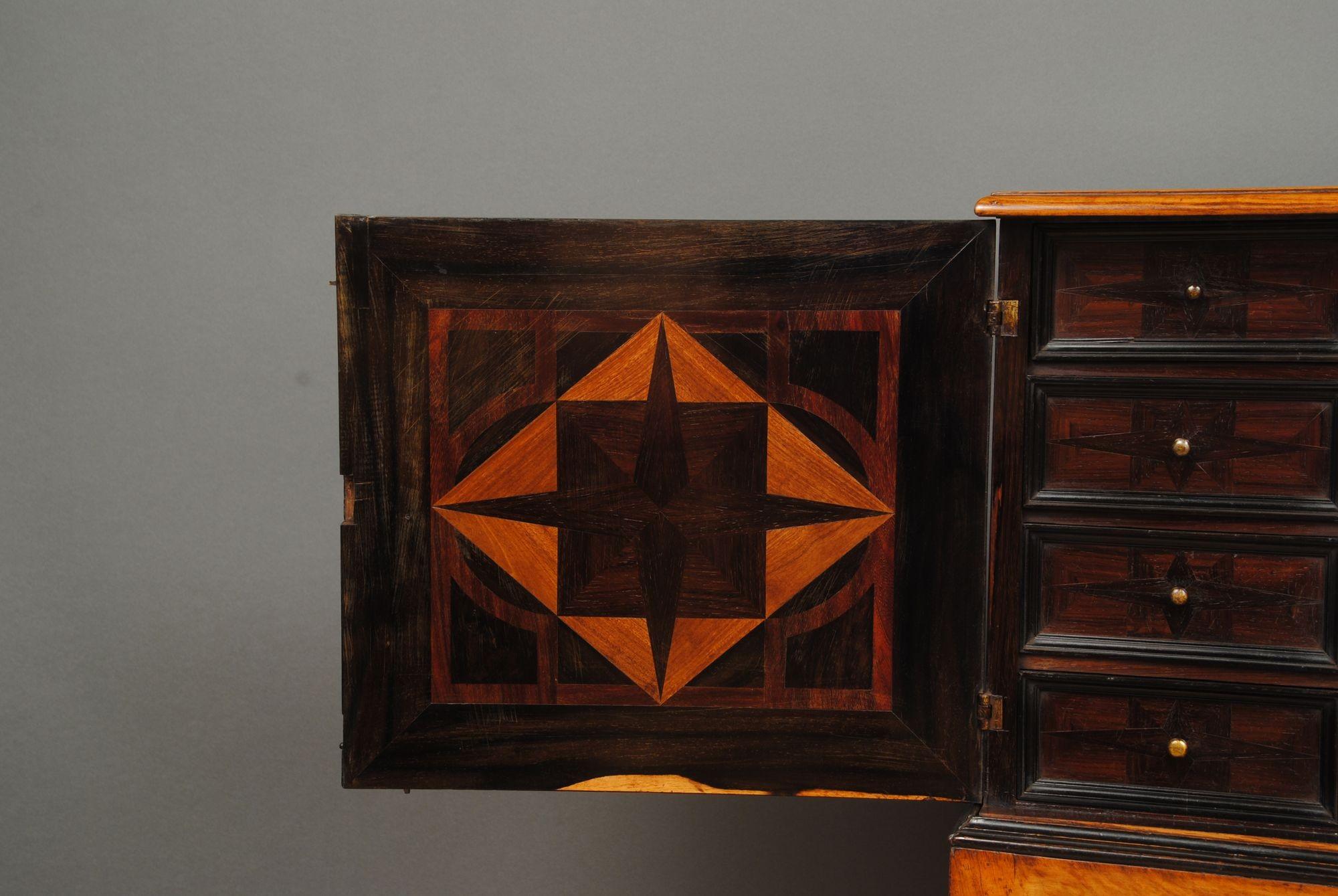 Kingwood A 17th Century German Table Marquetry Cabinet