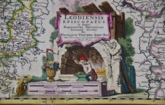 17th Century Hand Colored Map of the Liege Region in Belgium by Visscher