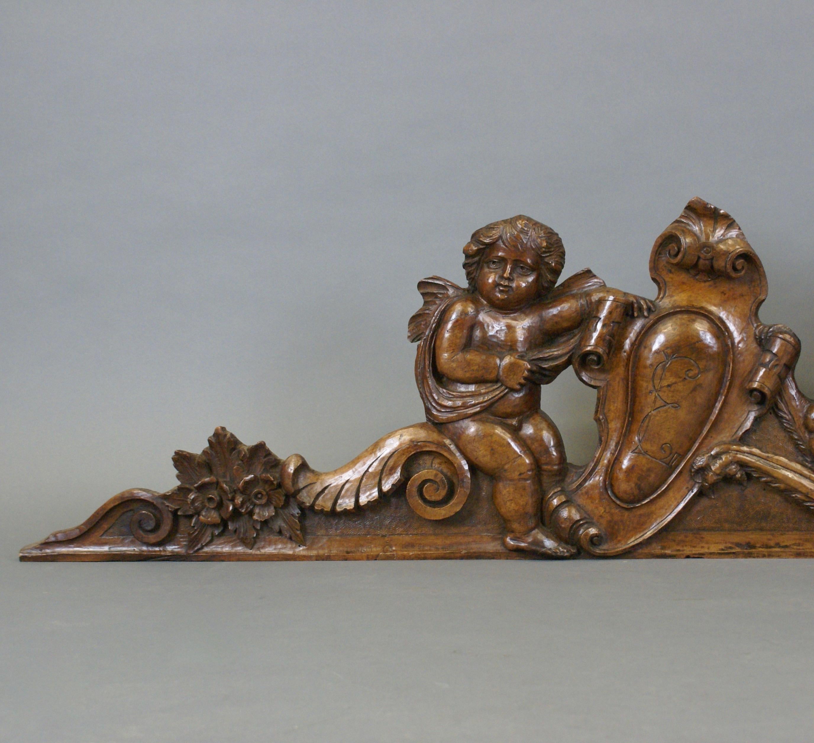 17th Century Italian Walnut Carving In Good Condition For Sale In South Croydon, GB