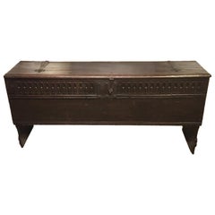 17th Century Oak Five Plank Sword Chest