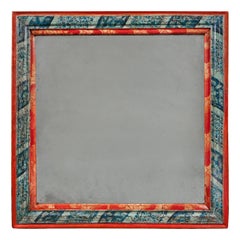 A 17th Century Painted Walnut Framed Mirror