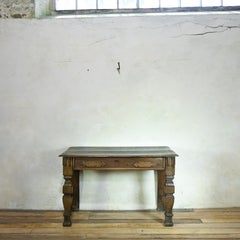 17th Century Provincial Oak Console Table, Desk