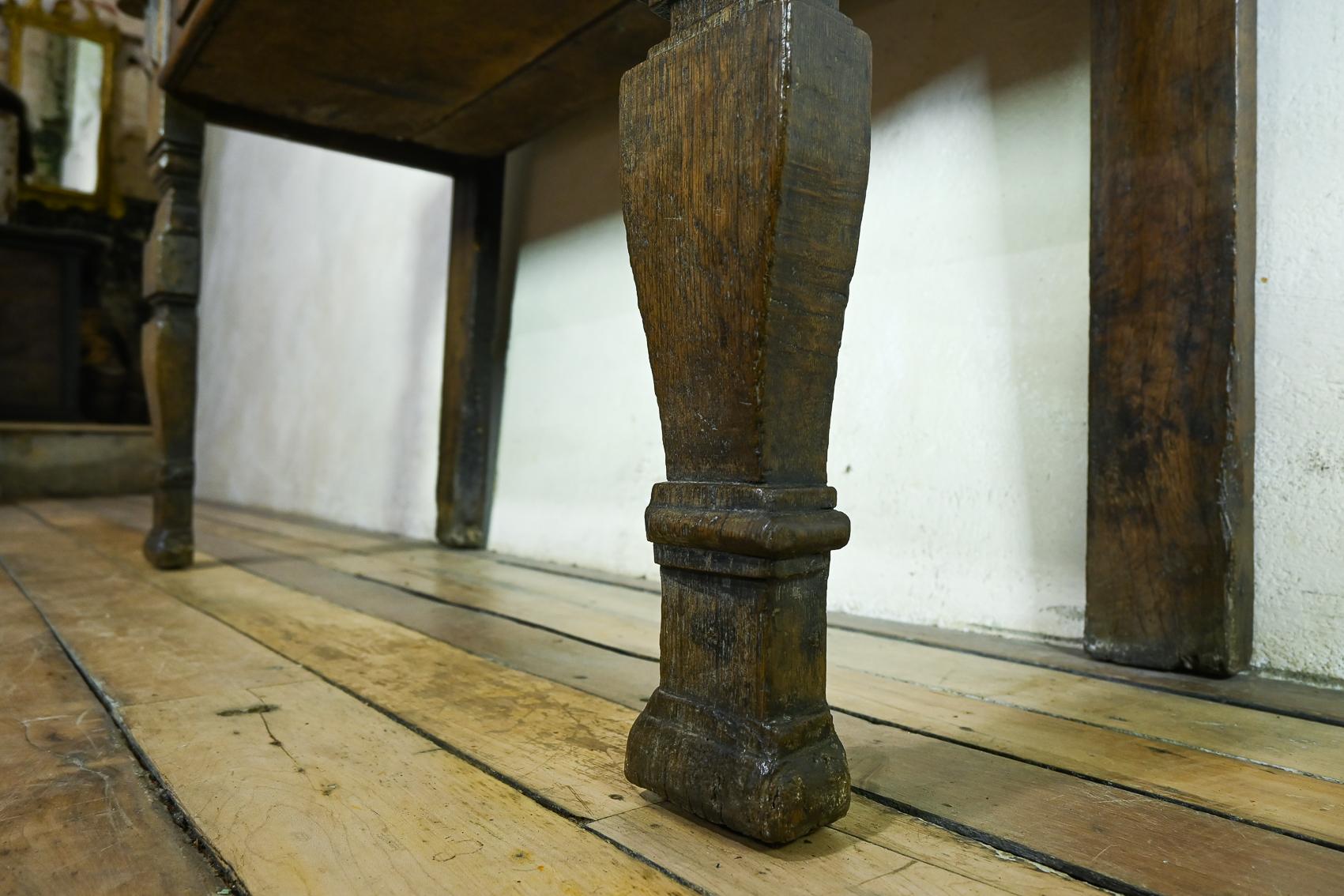 17th Century Provincial Oak Console Table, Desk For Sale 3