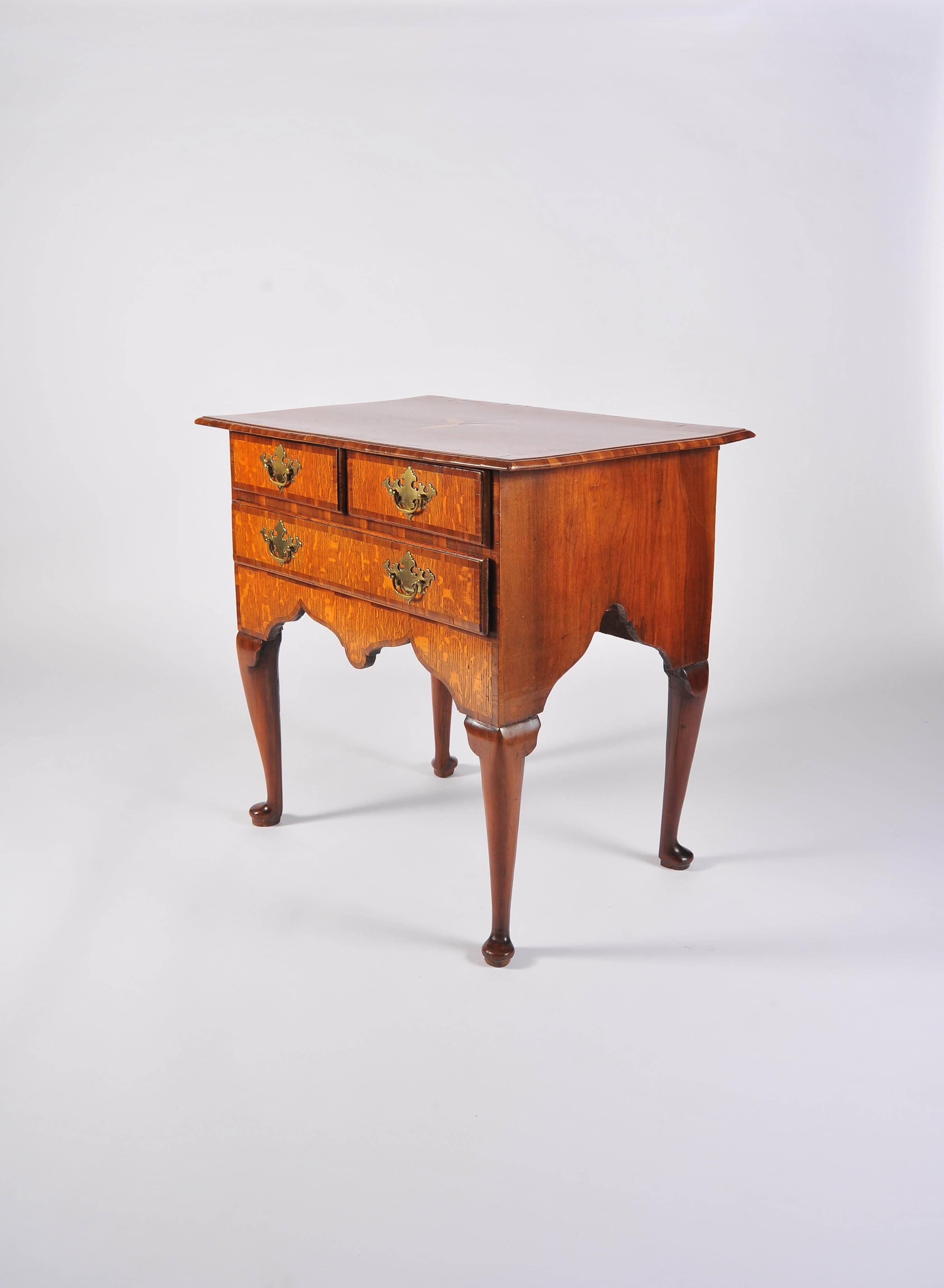 Gustavian Mid 18th Century Side Table, Scandinavian Elm and Oak Lowboy For Sale