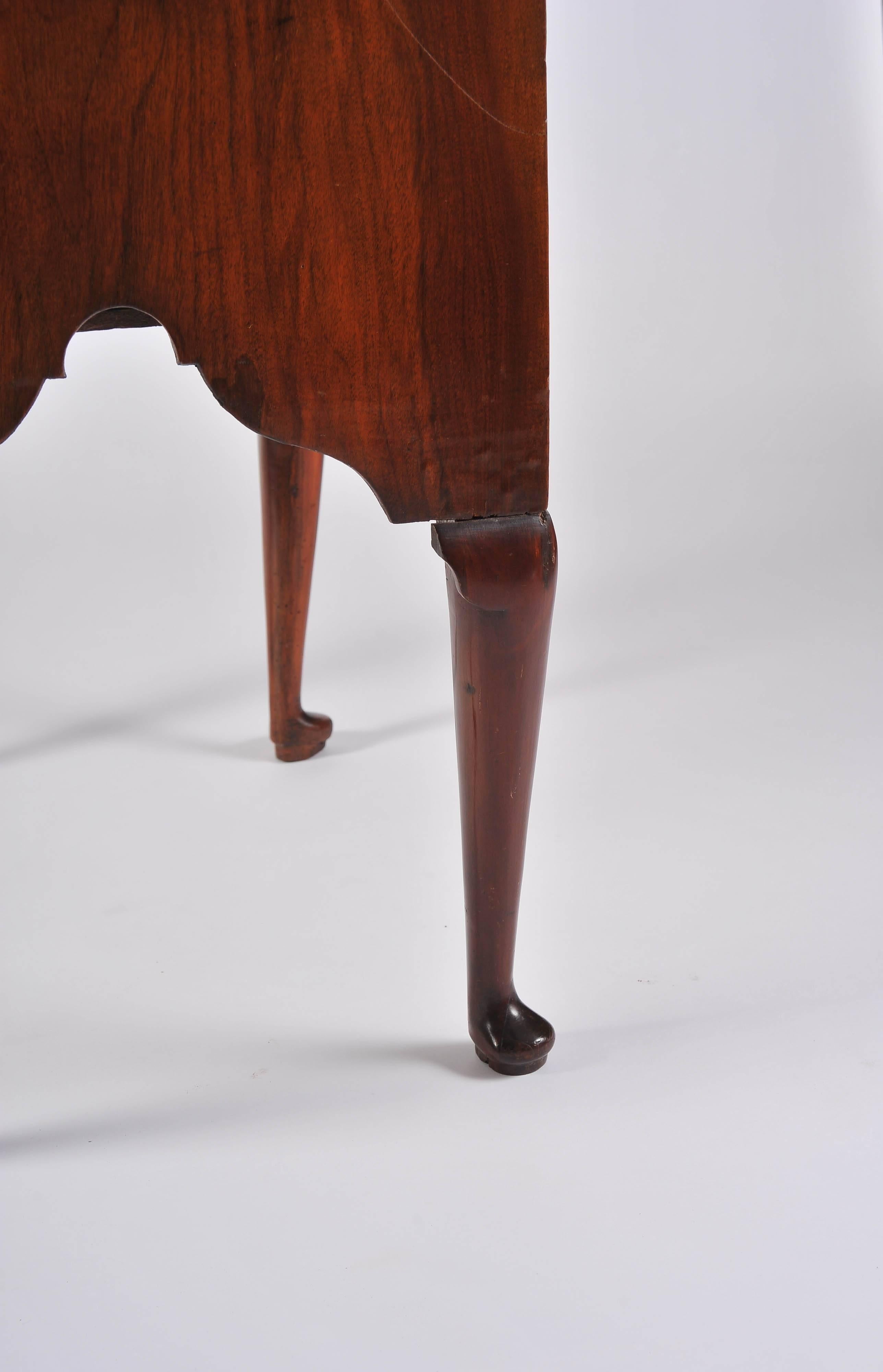 Mid 18th Century Side Table, Scandinavian Elm and Oak Lowboy For Sale 1