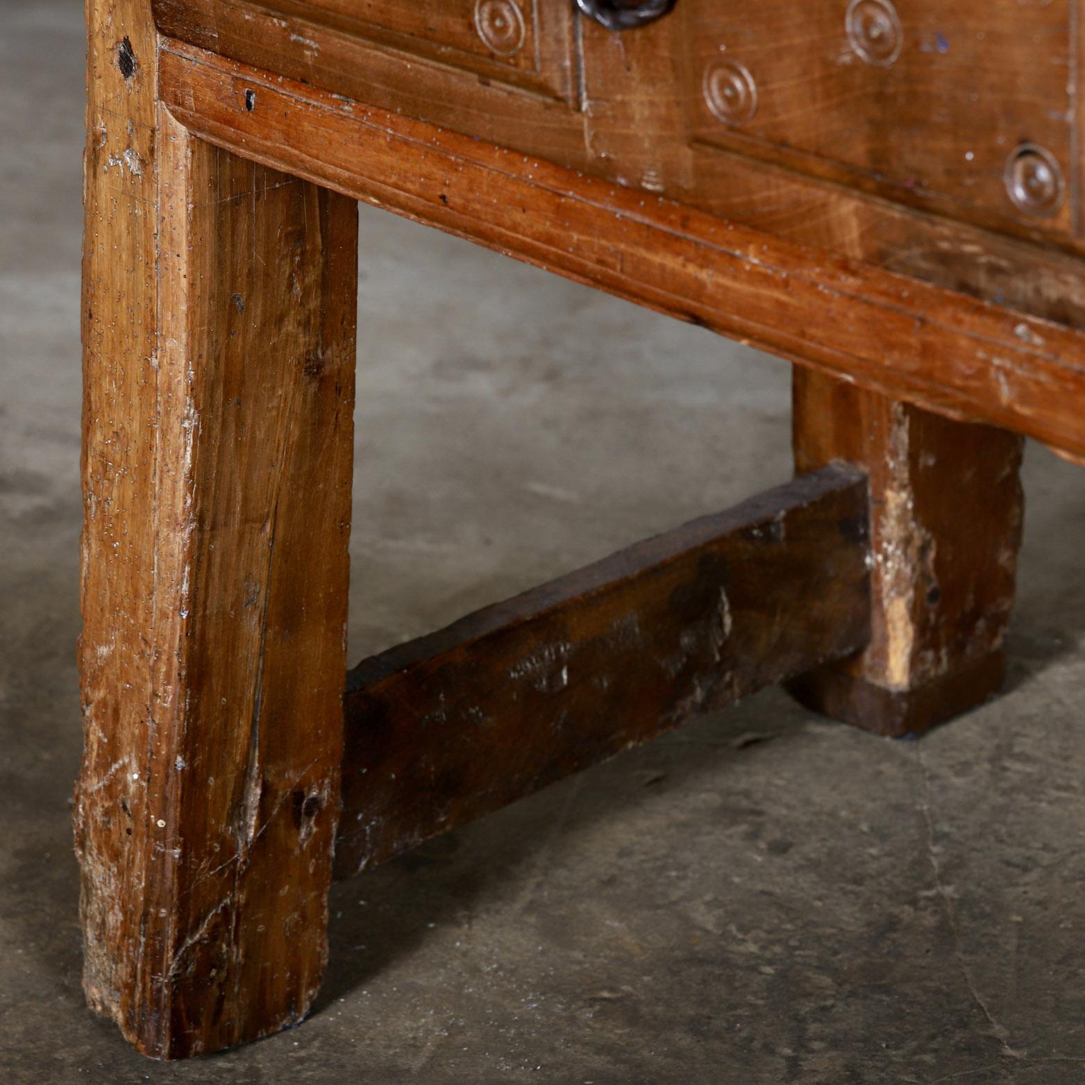 Chestnut 17th Century Spanish Table For Sale