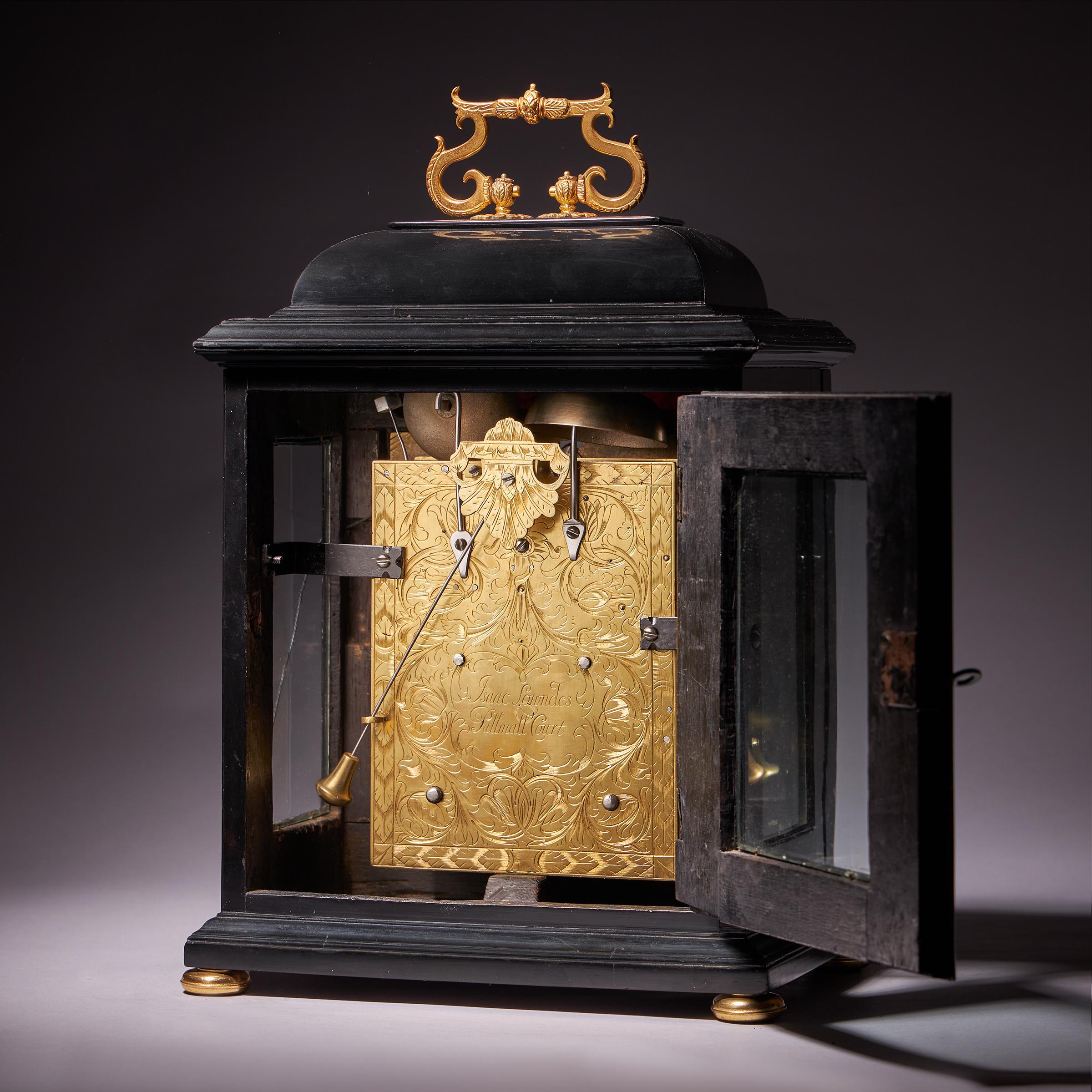 A 17th Century William and Mary eight-day table clock by Isaac Lowndes, 1695 For Sale 3