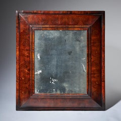 A 17th Century William and Mary Olive Oyster Cushion Mirror, C. 1690