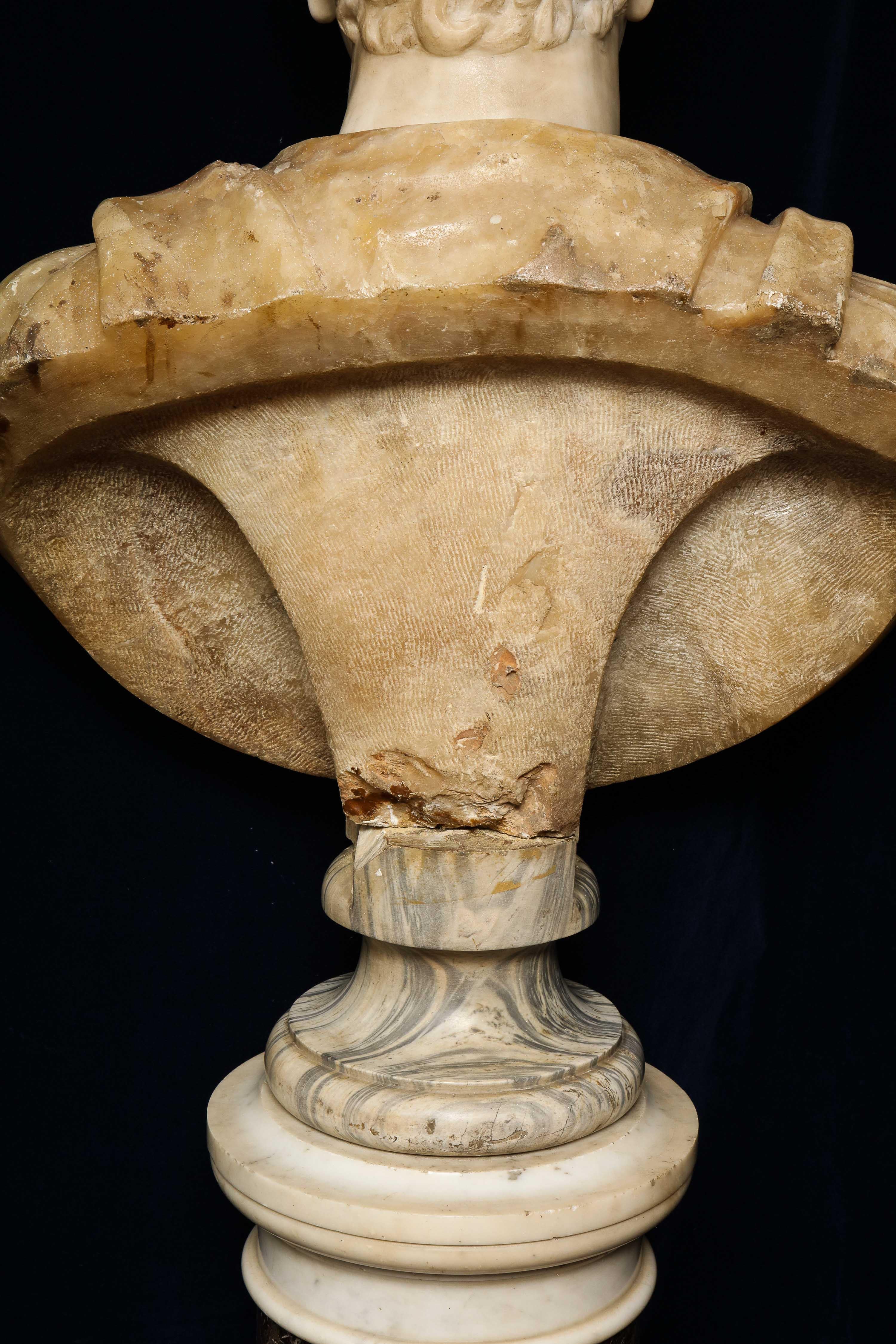 Busto neoclásico de mármol múltiple del siglo XVIII-XIX del emperador romano Tito Domiciano en venta 10