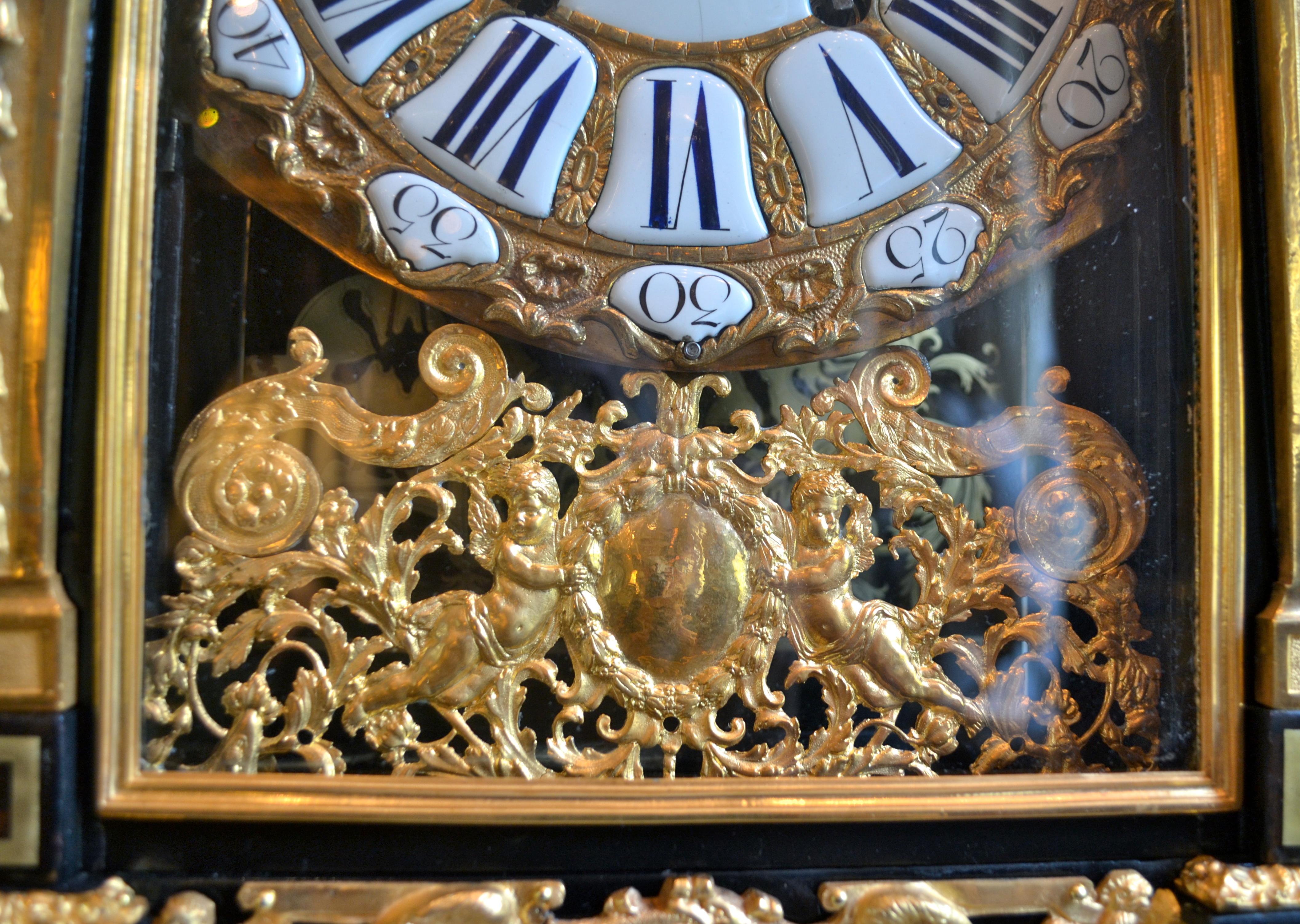 18thC Louis XV Boulle and Gilt Bronze Bracket Clock by Michel  2