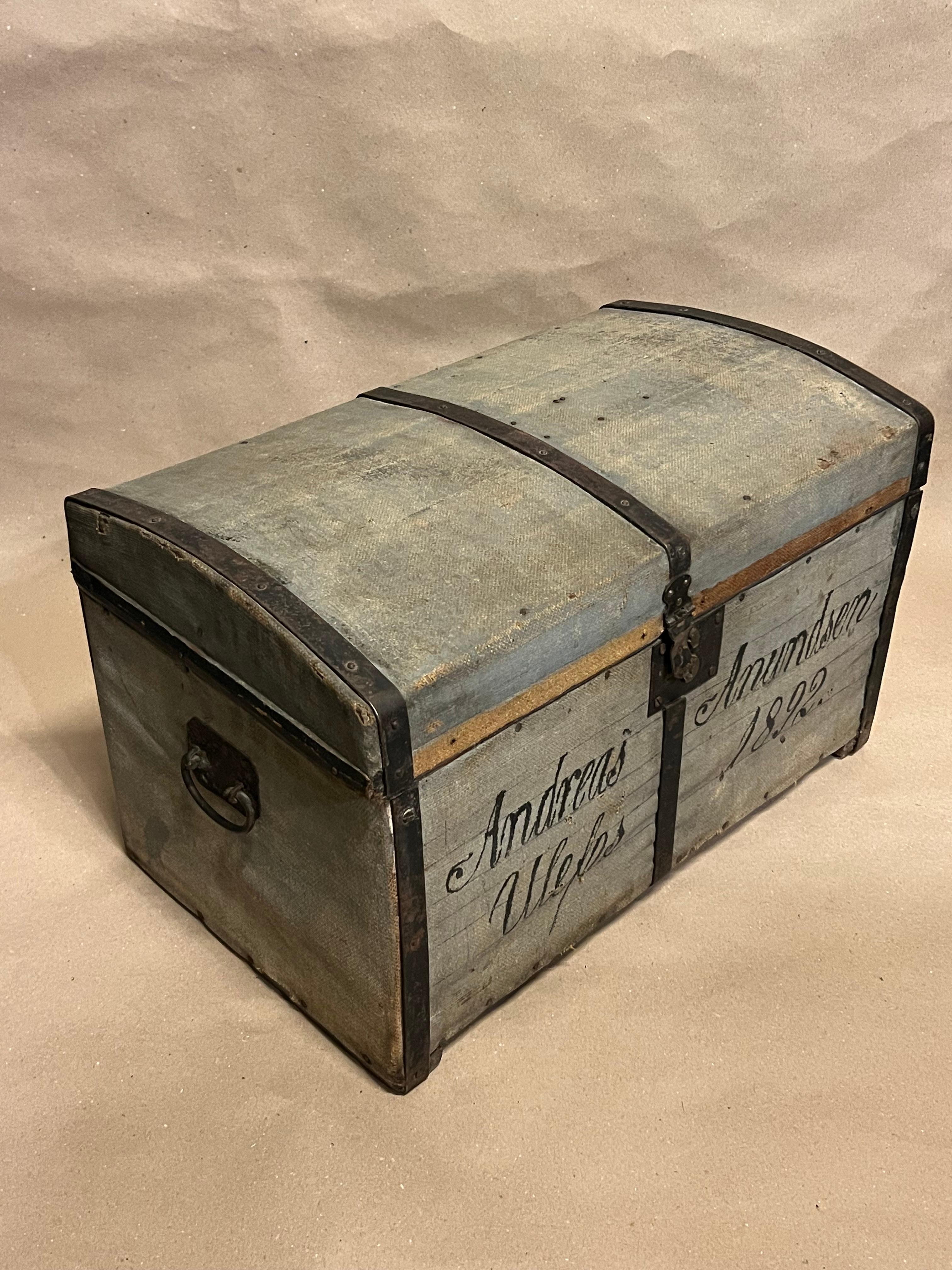 Malle rustique norvégienne/américaine de 1892, Wabi Sabi Bon état - En vente à Skien, NO