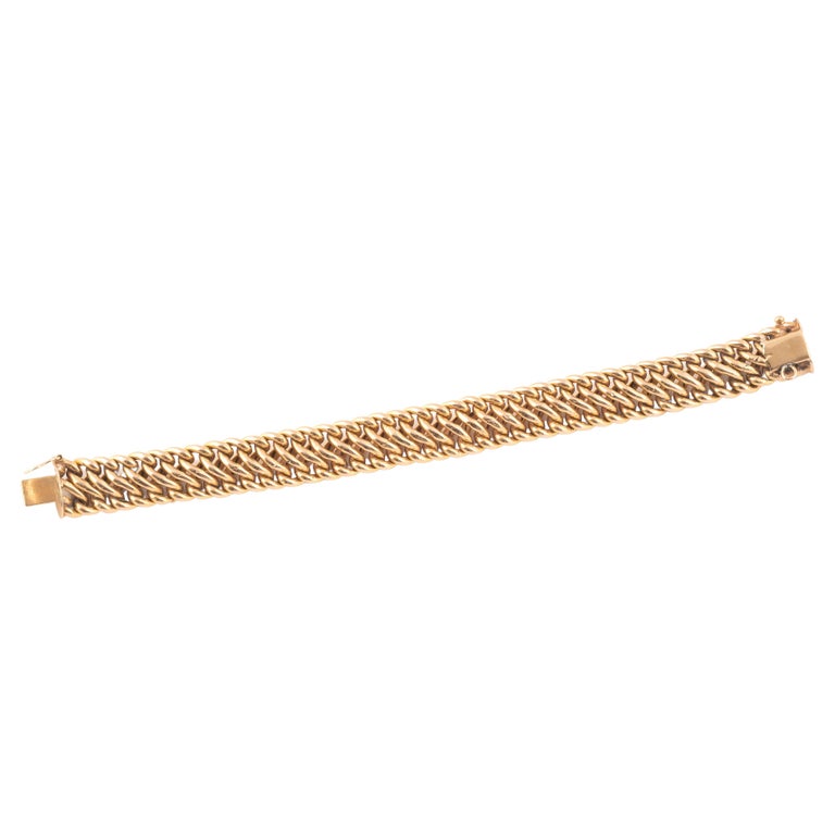 18kt Rose Gold Bracelet French In Excellent Condition For Sale In Firenze, IT