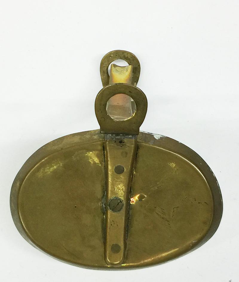 18th Century Dutch Floor Brass Candleholder For Sale 2