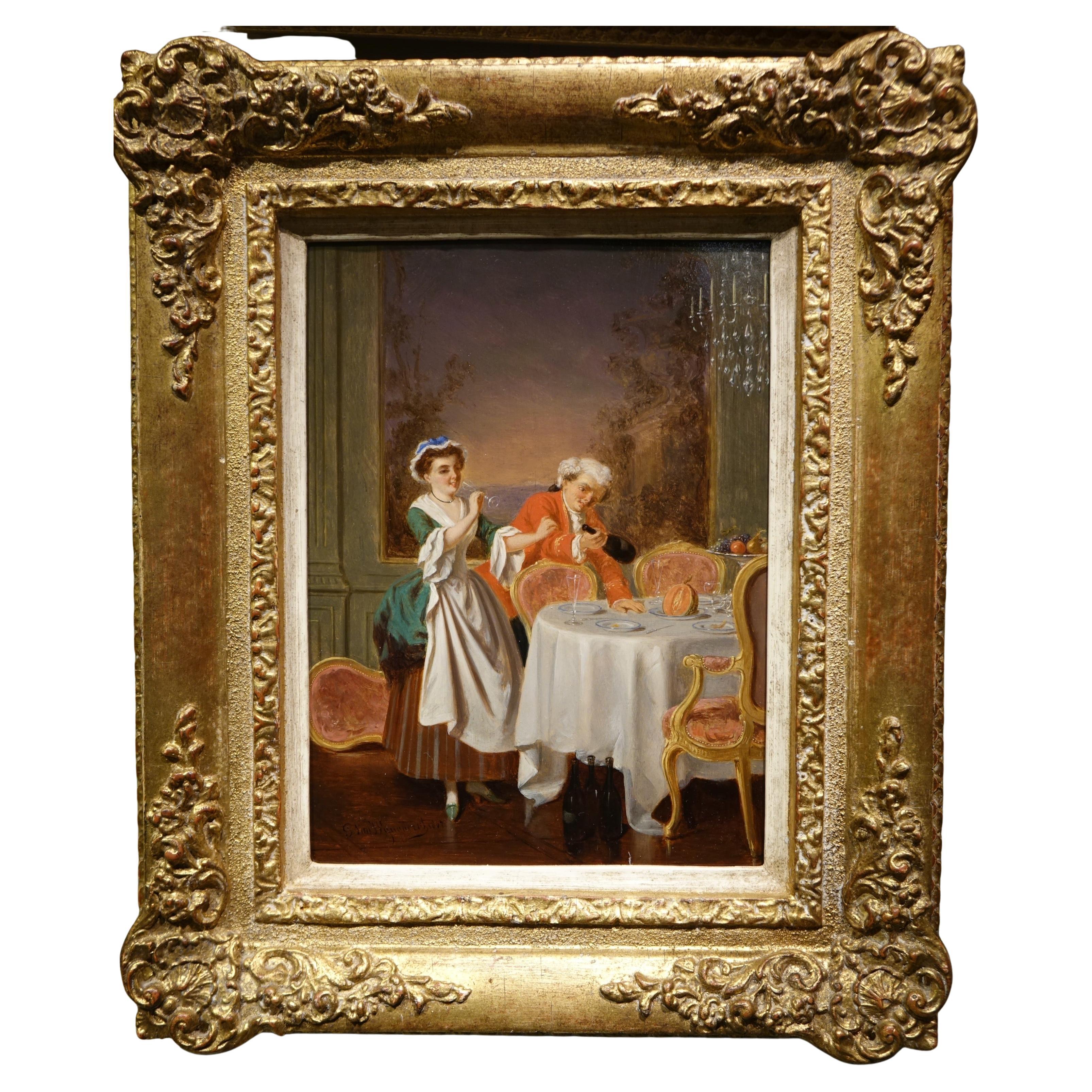 Genre-Szene aus dem 18. Jahrhundert, signiert  P.t. Van Wijngaerdt , 1816-1893