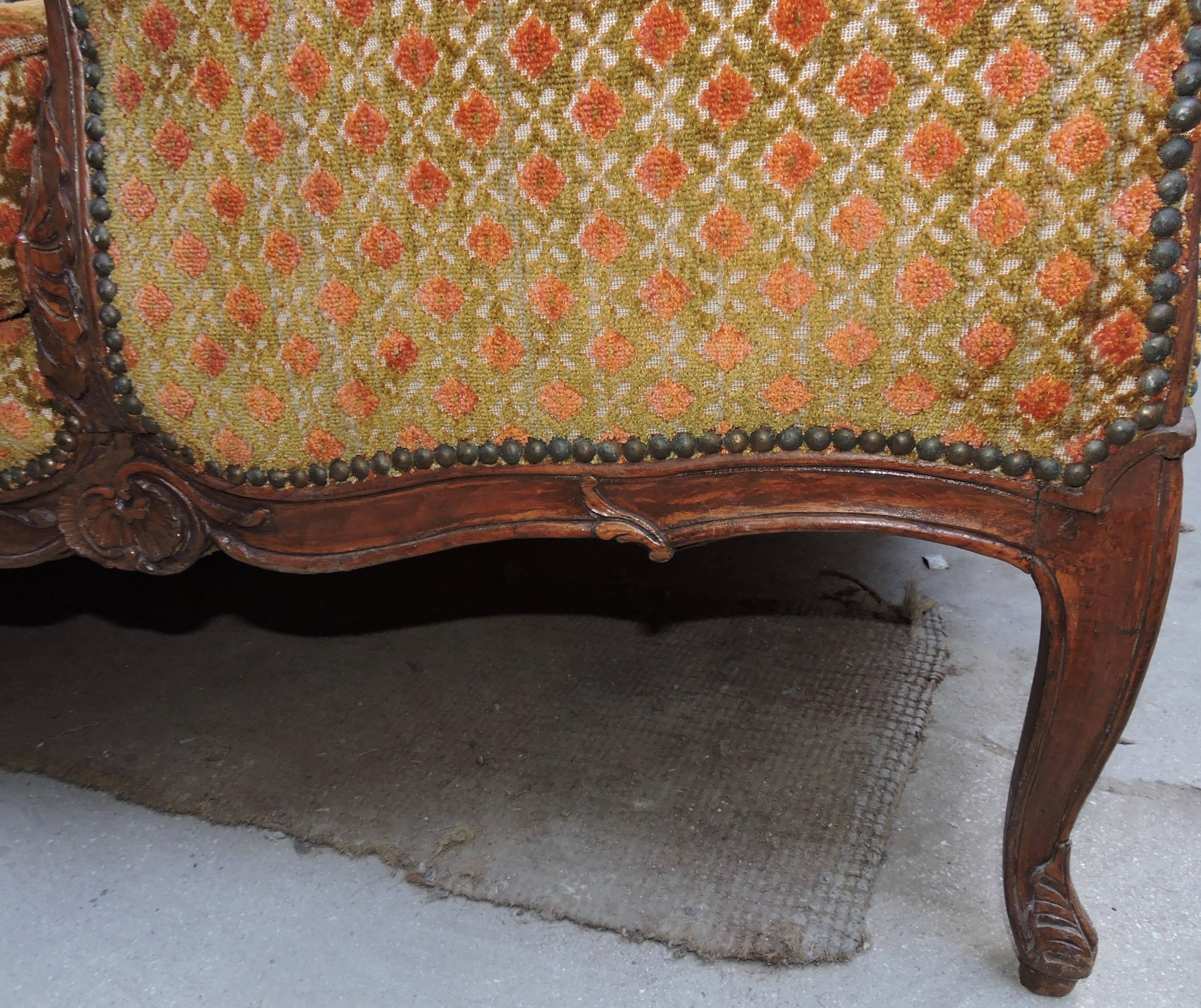 18th Century Régence Period Natural Wood Chaise Longue In Good Condition In Saint-Ouen, FR