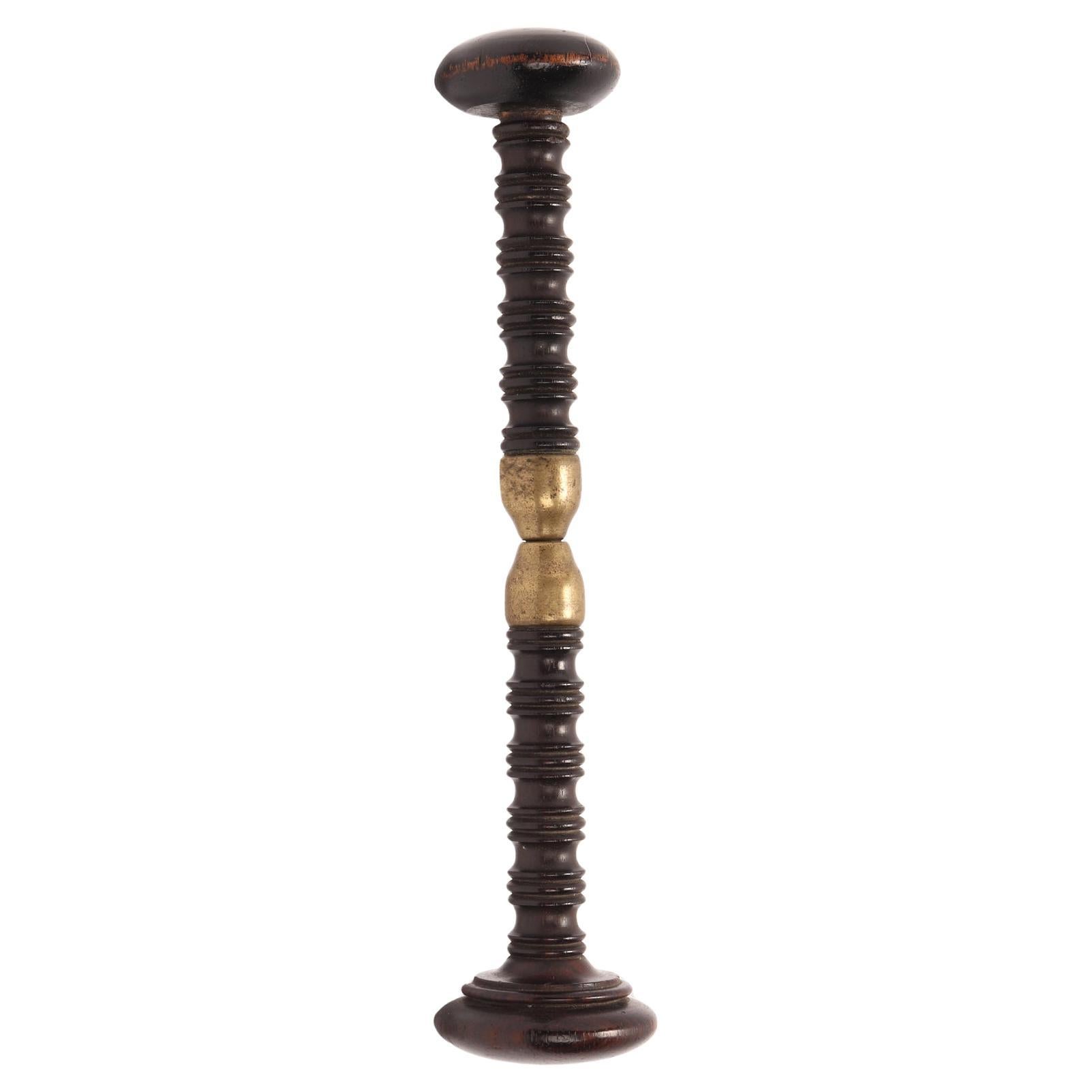 A 18th-Century scientific instrument: wooden screw dilator clamp.