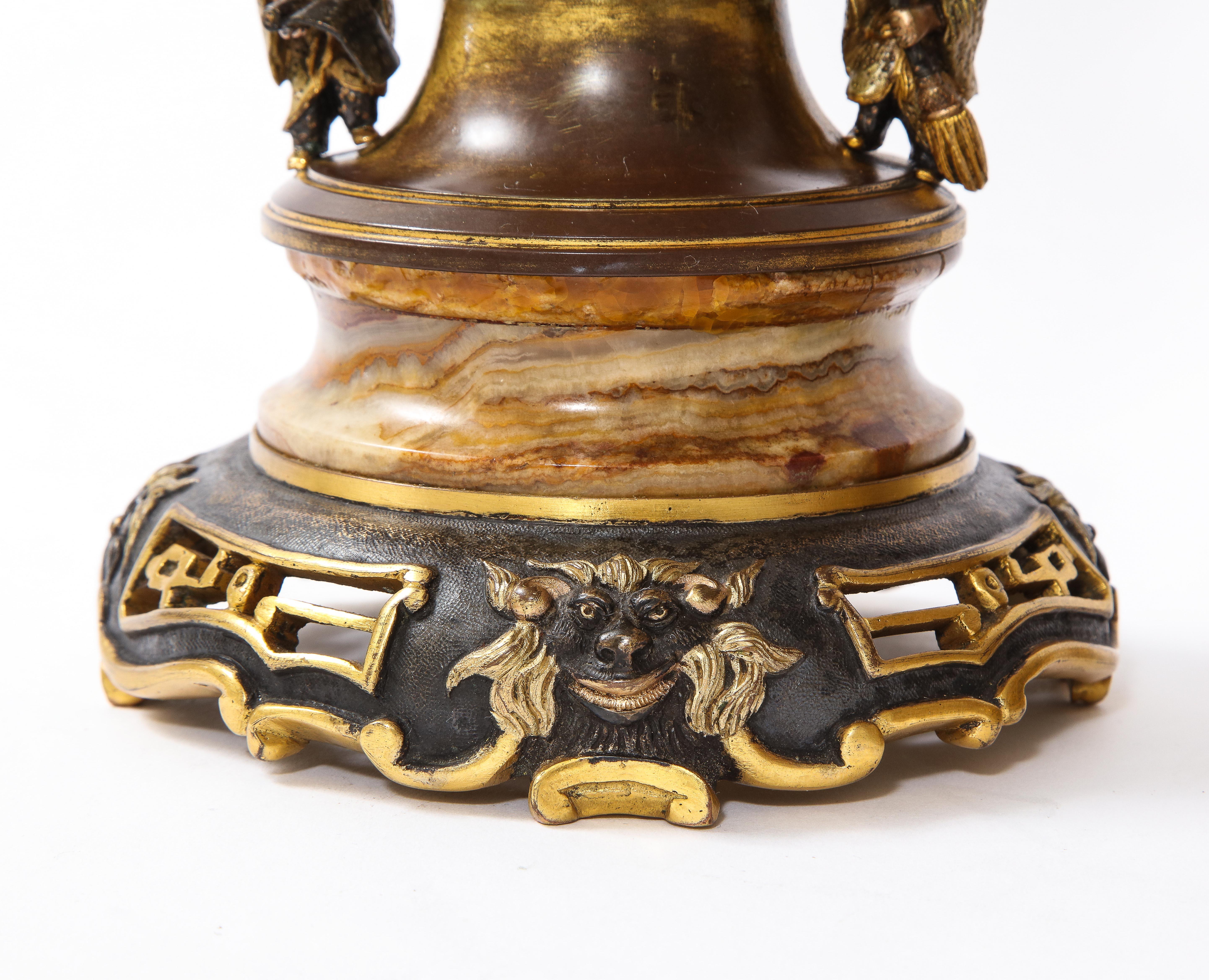 A 19 C. Reloj francés Japonisme Garniture, Att. E. Cornu, Estilo de Édouard Lièvre en venta 2